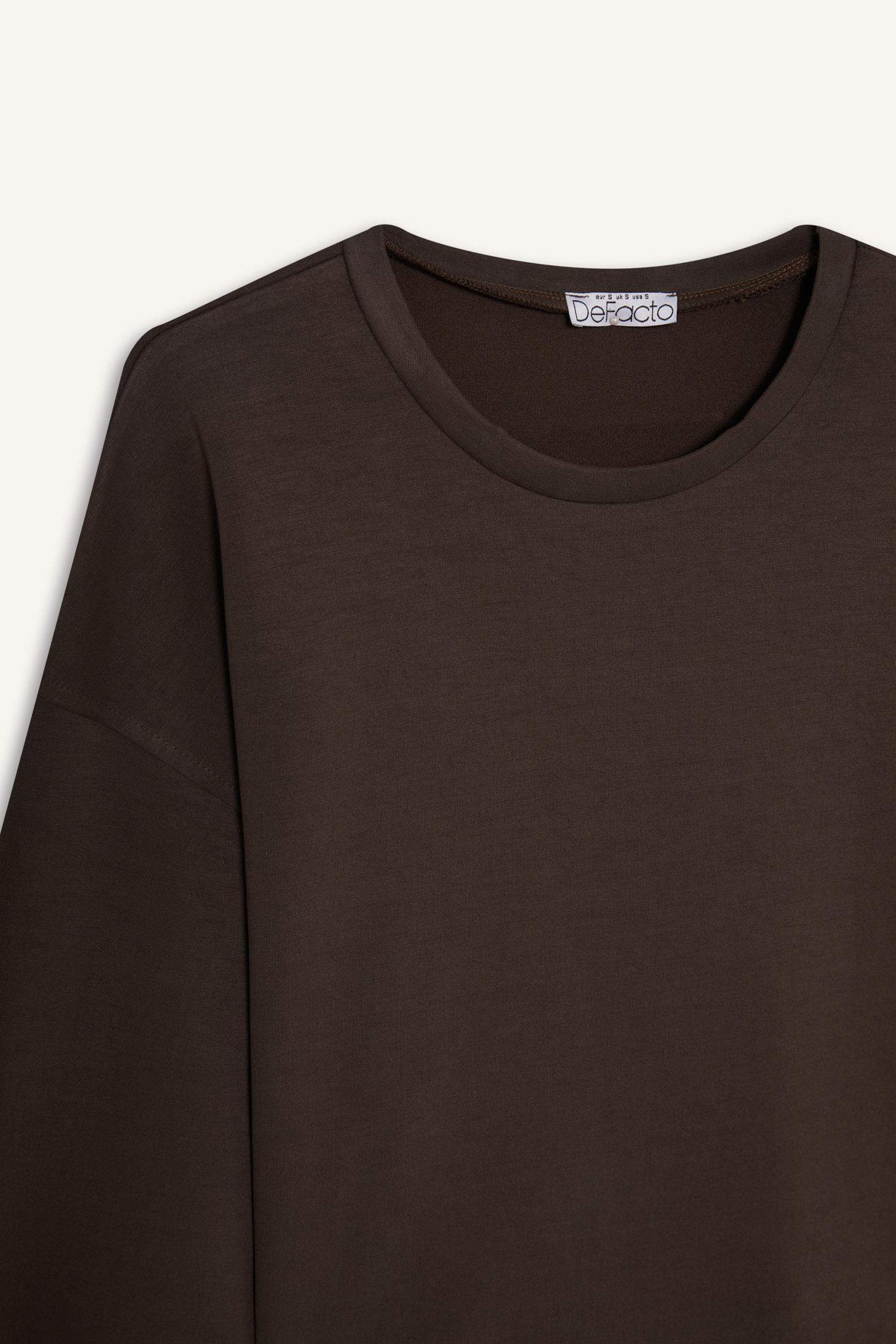 سويت شيرت مودال بياخة مستديرة