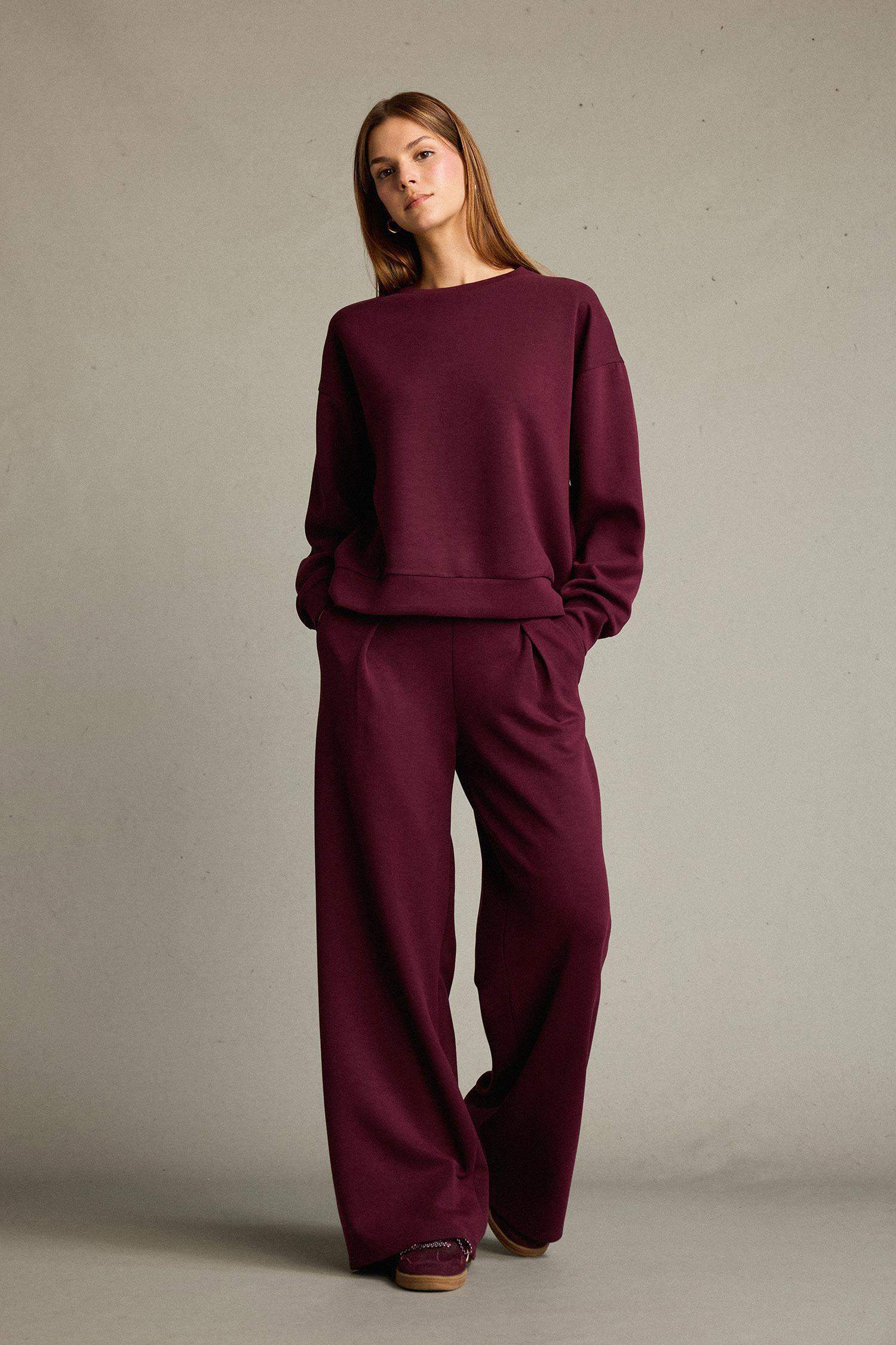 Bisiklet Yaka Modal Sweatshirt