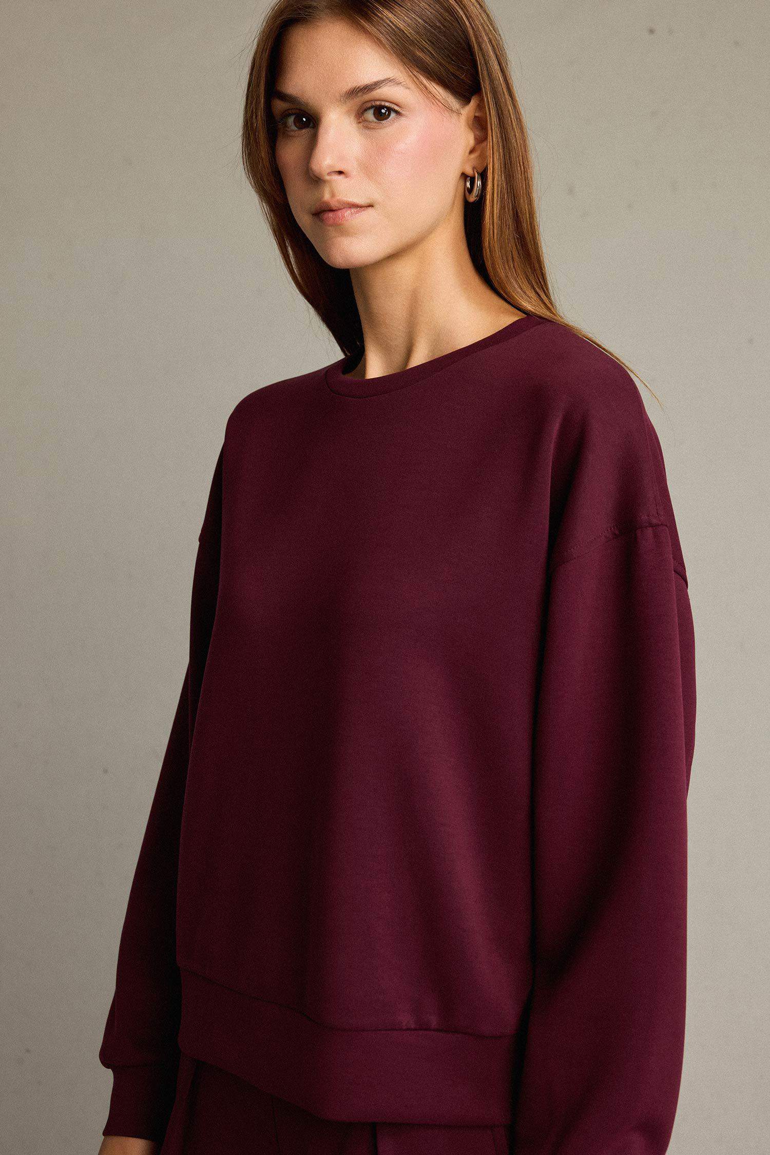 Bisiklet Yaka Modal Sweatshirt