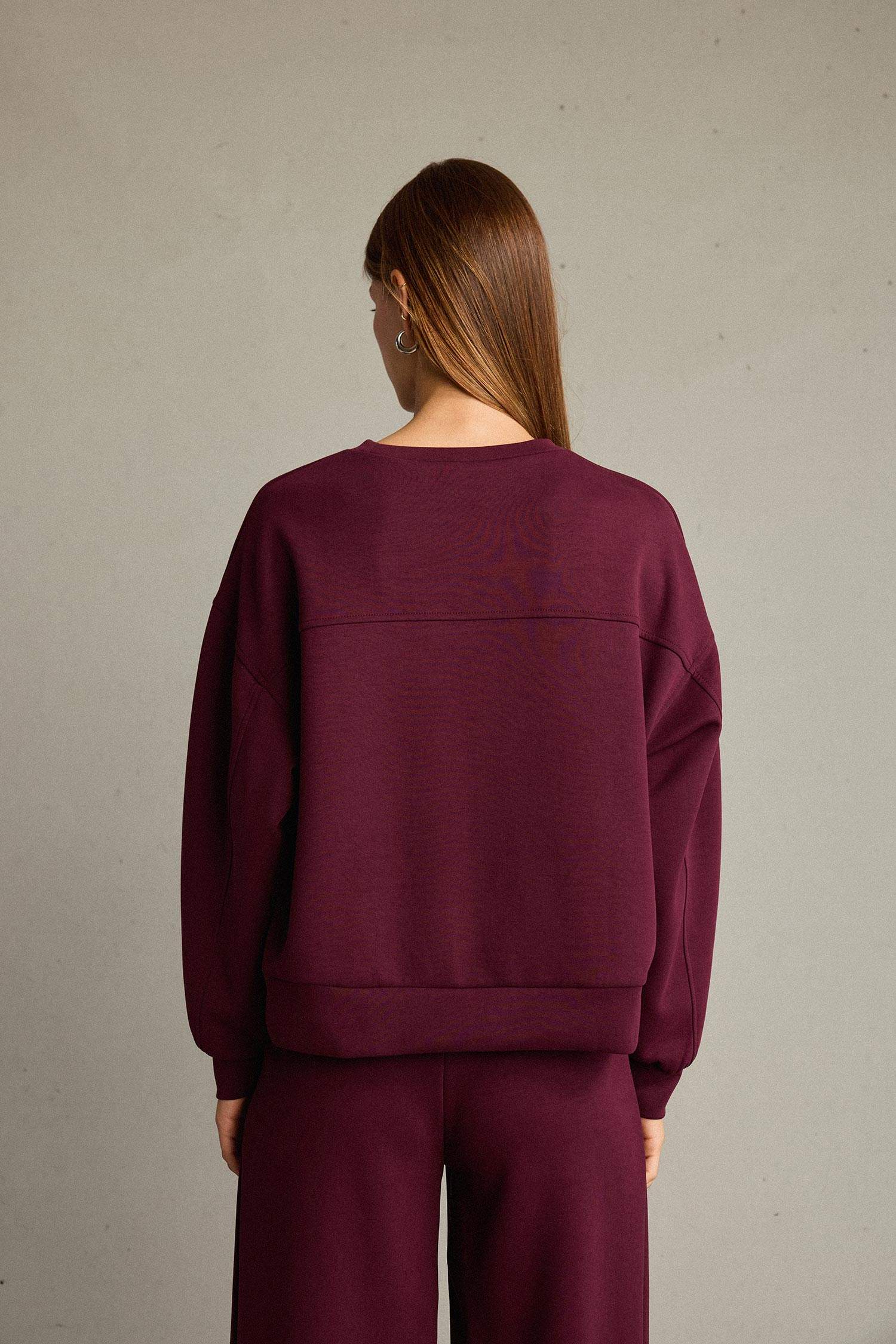 Bisiklet Yaka Modal Sweatshirt