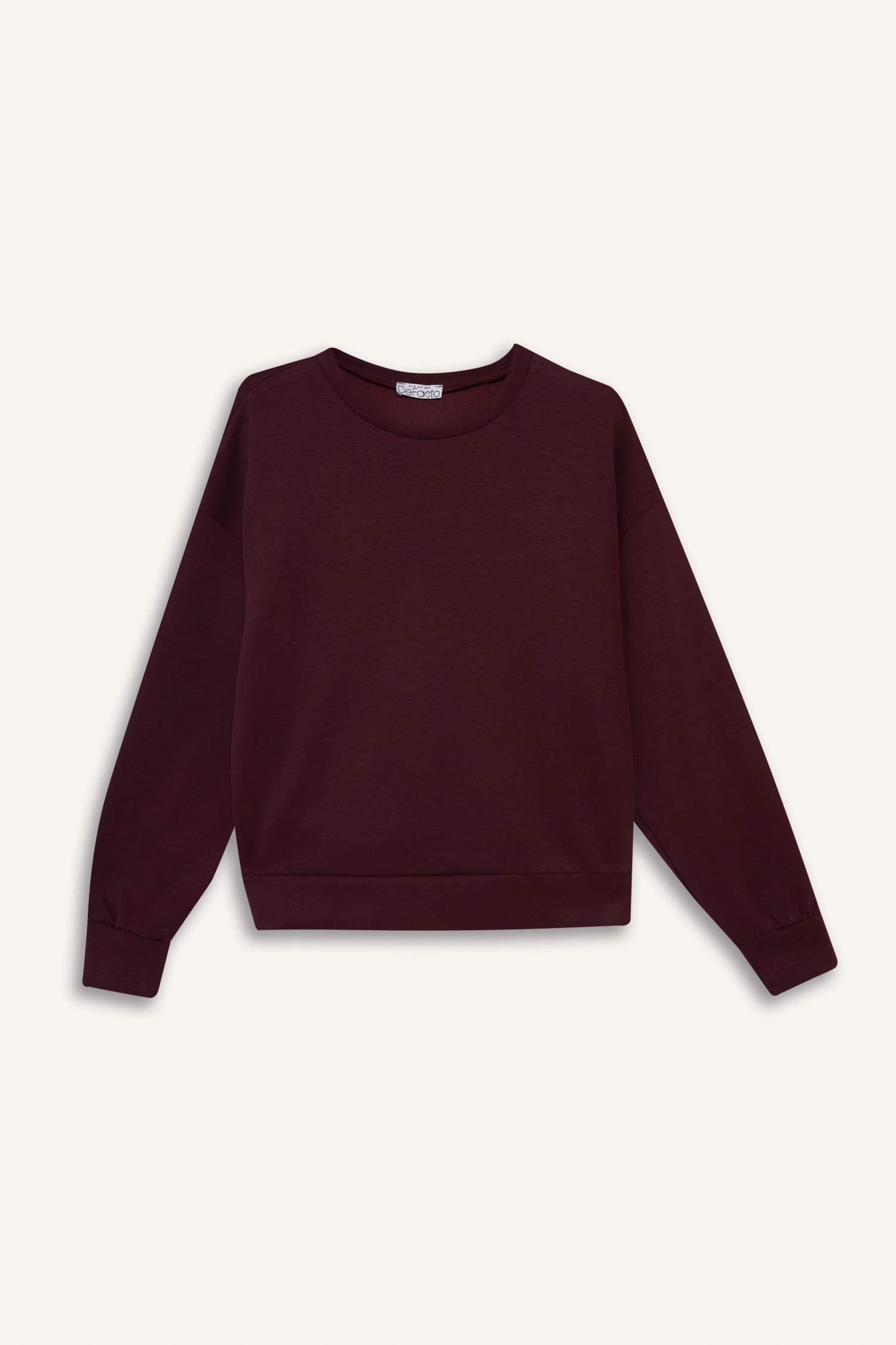Bisiklet Yaka Modal Sweatshirt