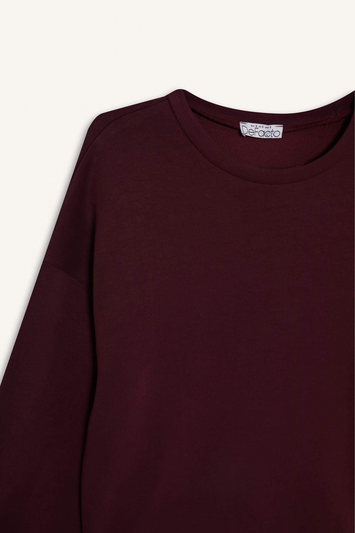 Bisiklet Yaka Modal Sweatshirt