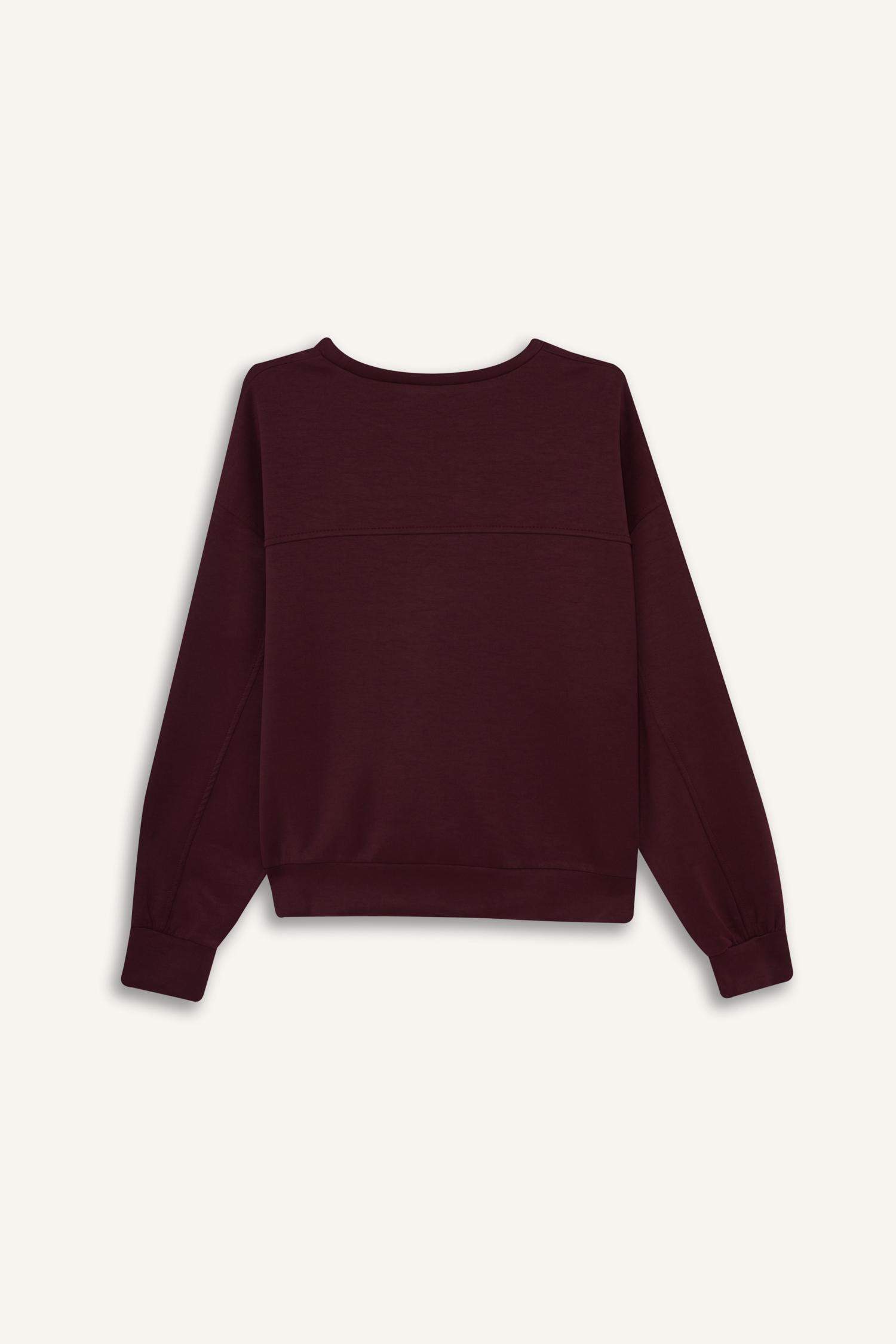 Bisiklet Yaka Modal Sweatshirt