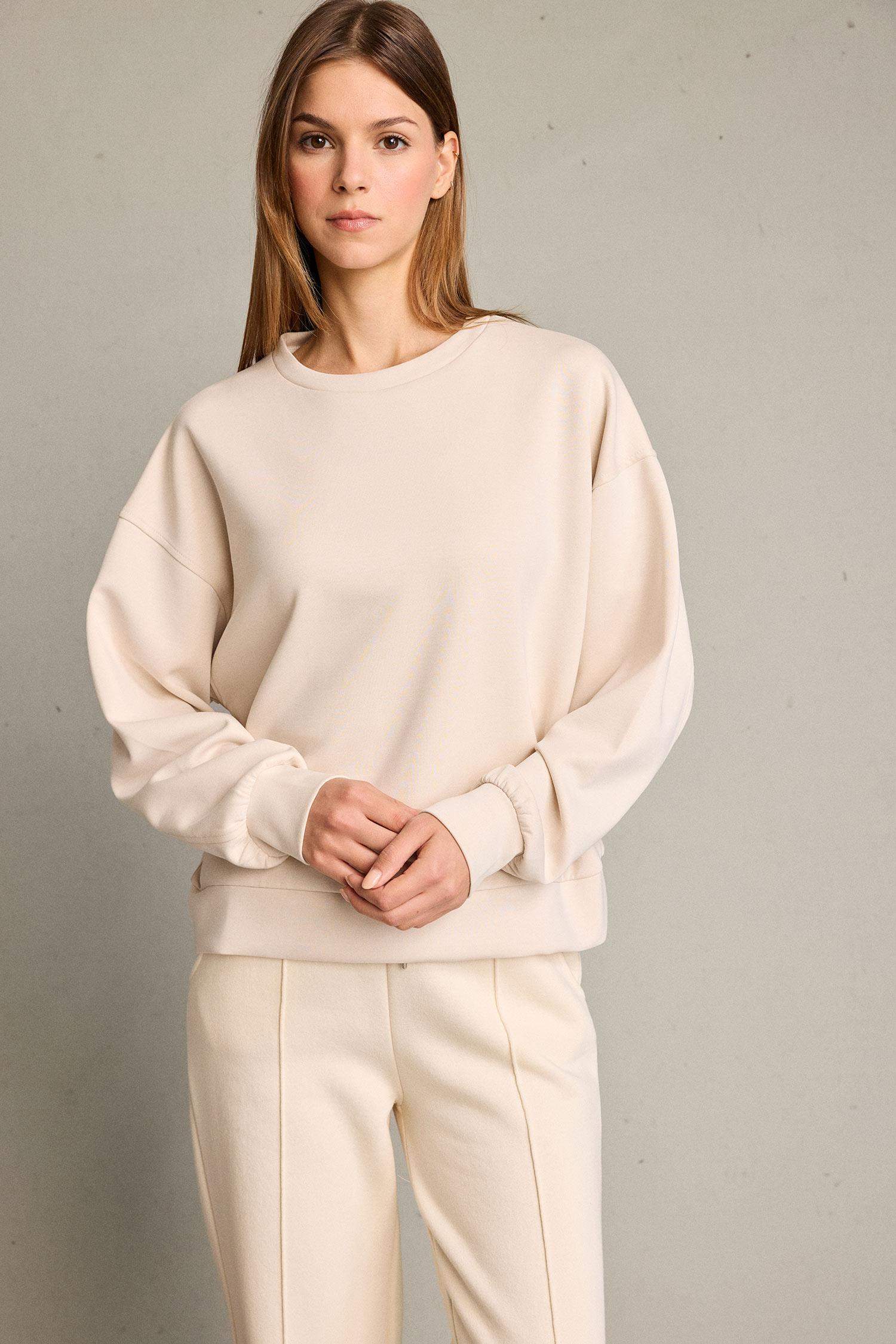 Bisiklet Yaka Modal Sweatshirt