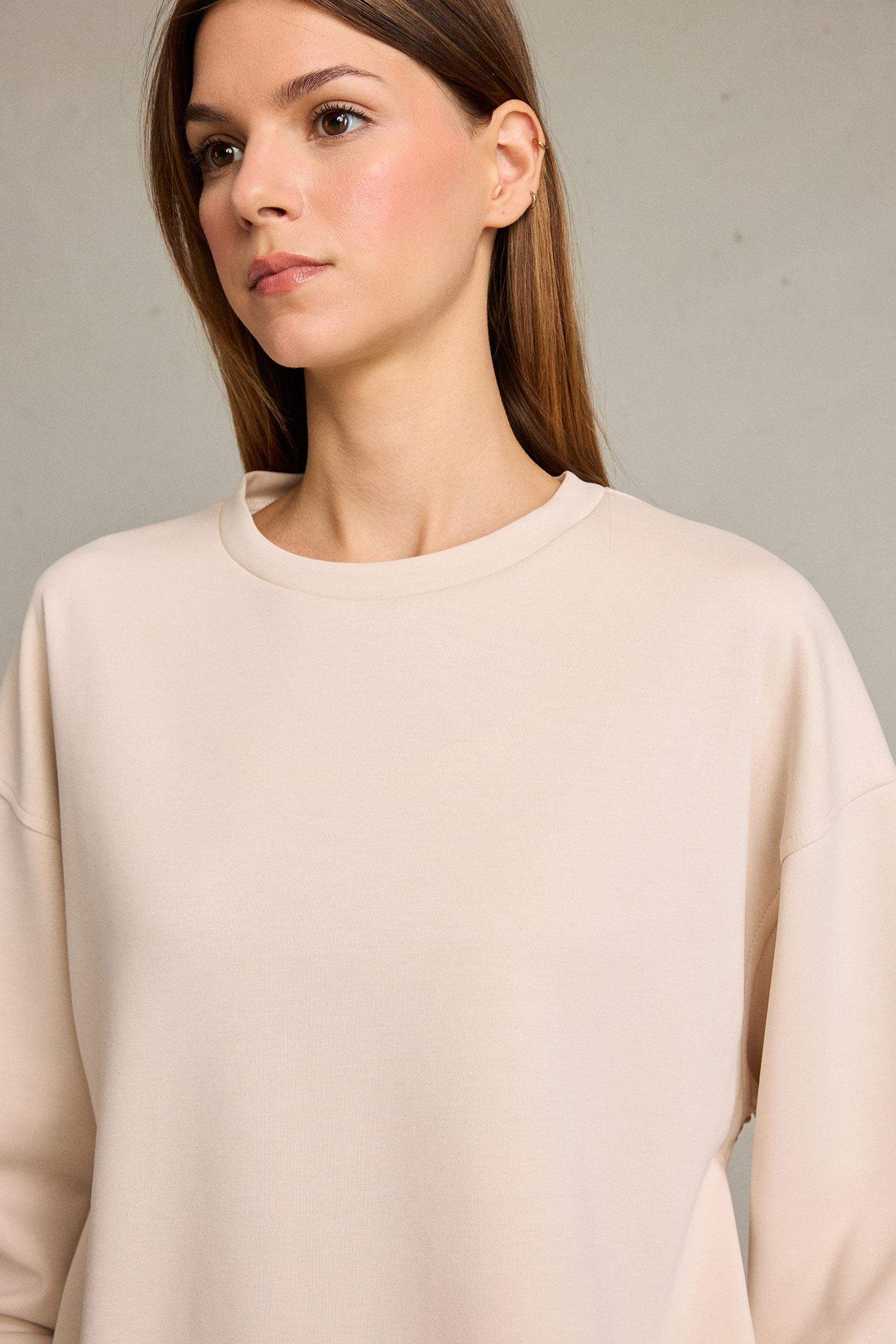 Bisiklet Yaka Modal Sweatshirt