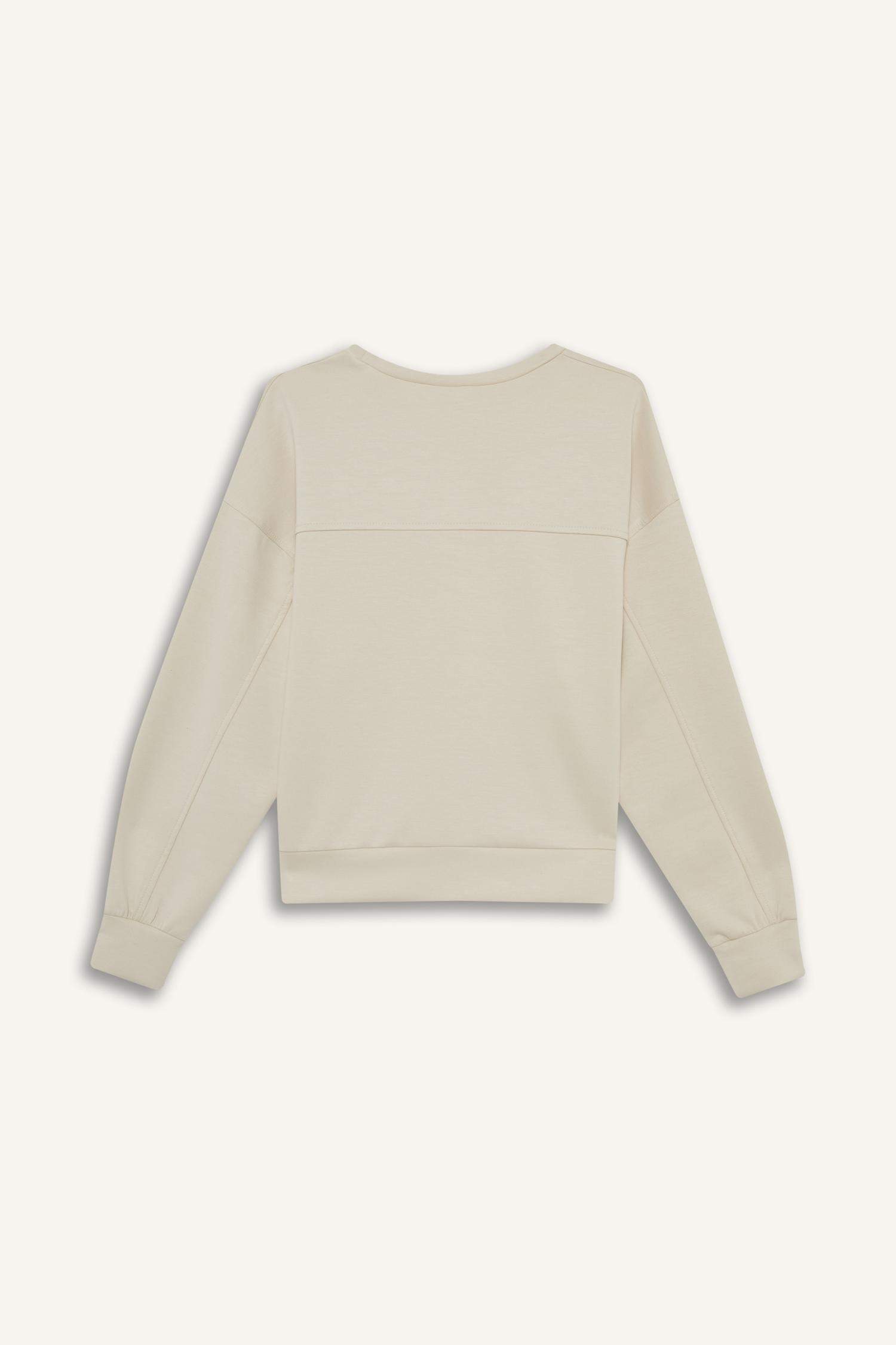Bisiklet Yaka Modal Sweatshirt