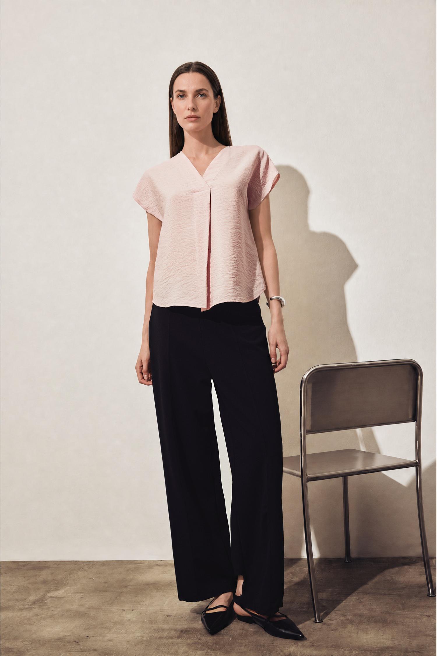 DeFacto Straight Fit Krep Düz Paça Pantolon