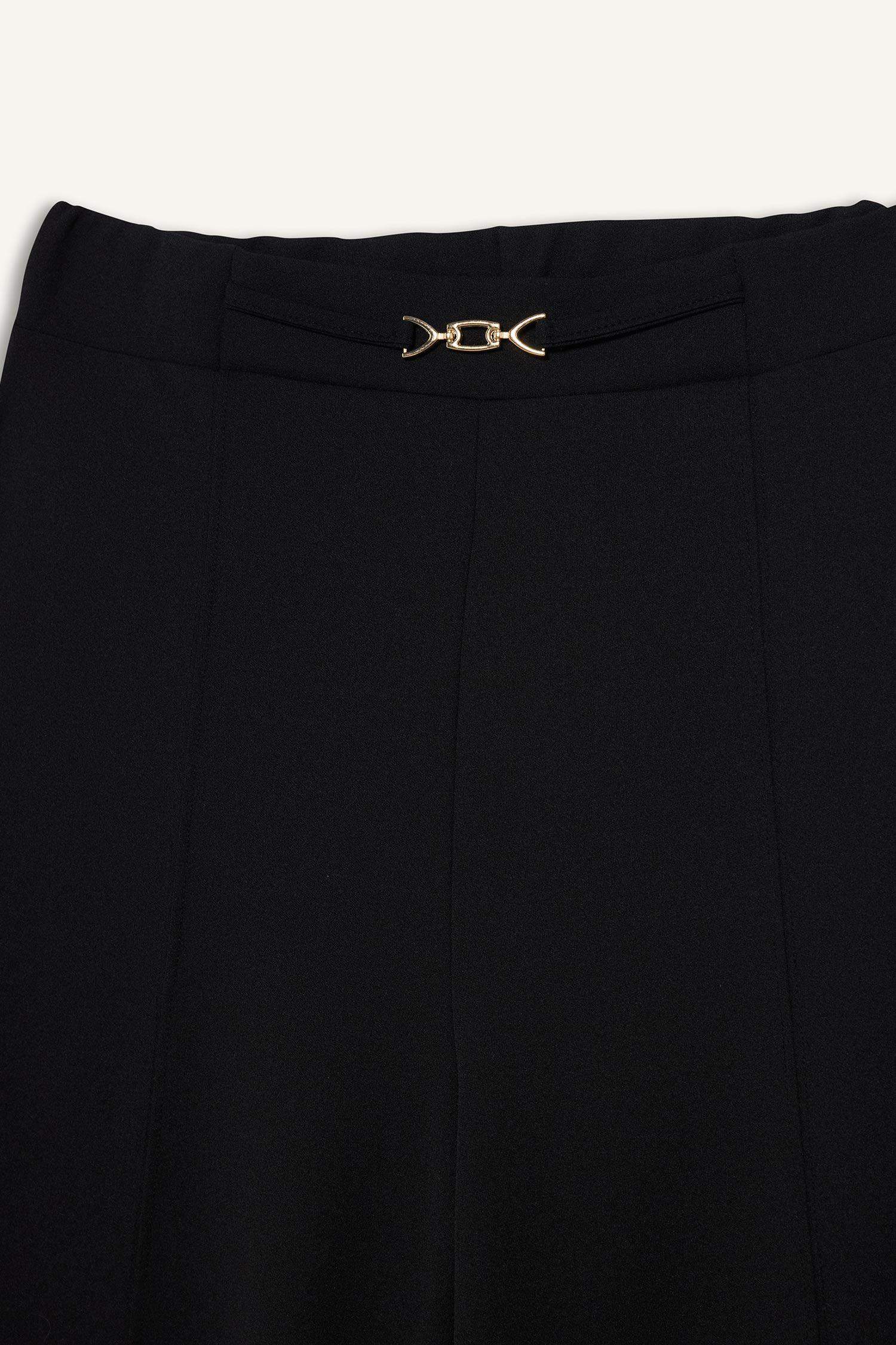 Straight Wide Düz Paça Krep Pantolon