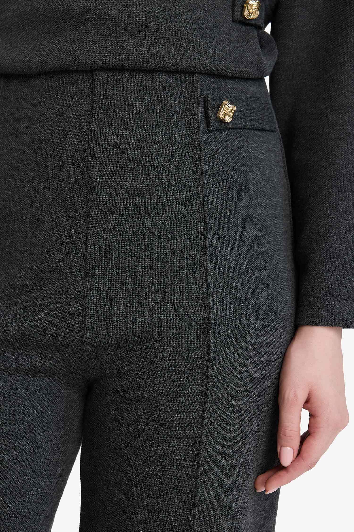 Straight Fit Düz Paça Pike Pantolon