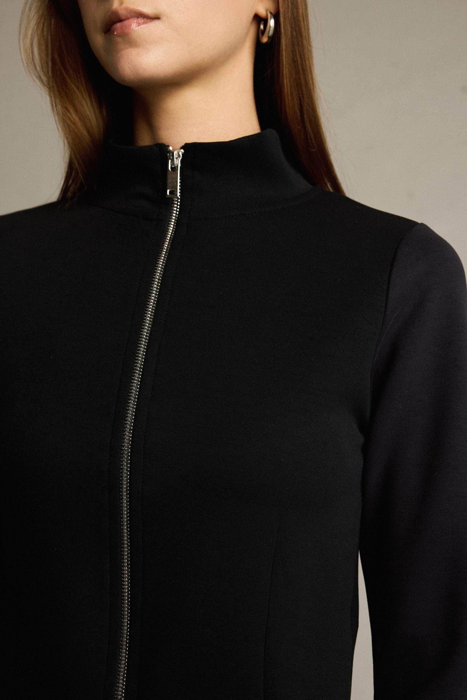 Yarım Balıkçı Yaka Modal Fermuarlı Sweatshirt