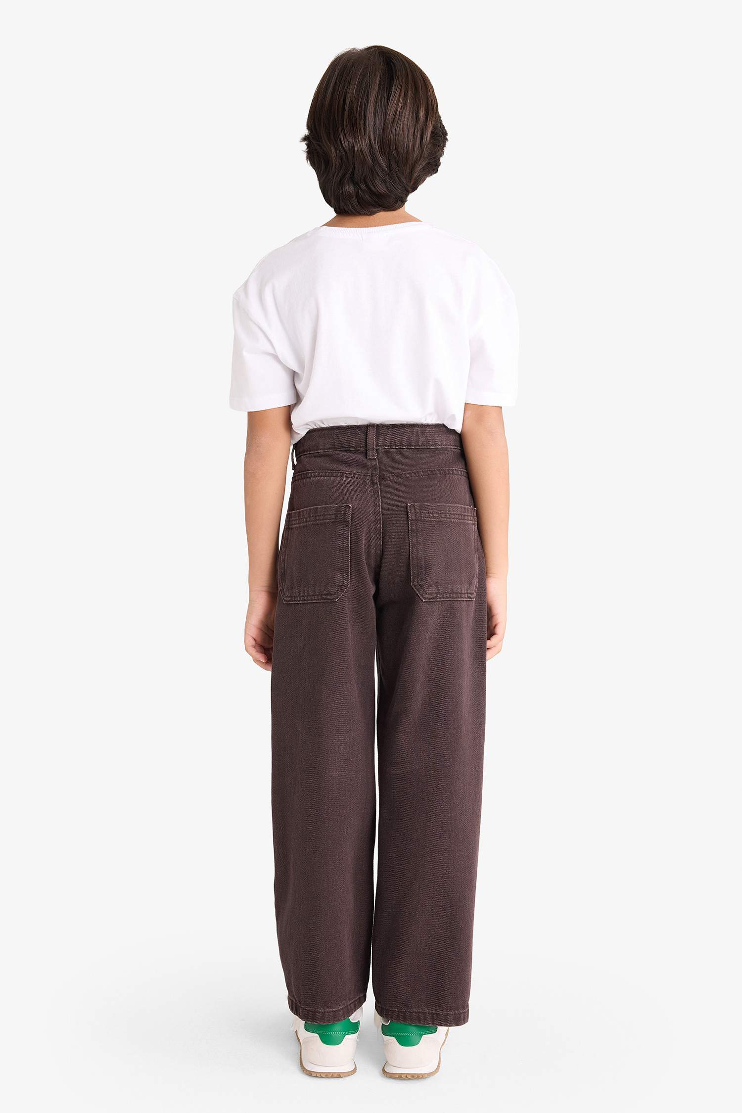 Erkek Çocuk Wide Leg Düz Paça Jean Pantolon