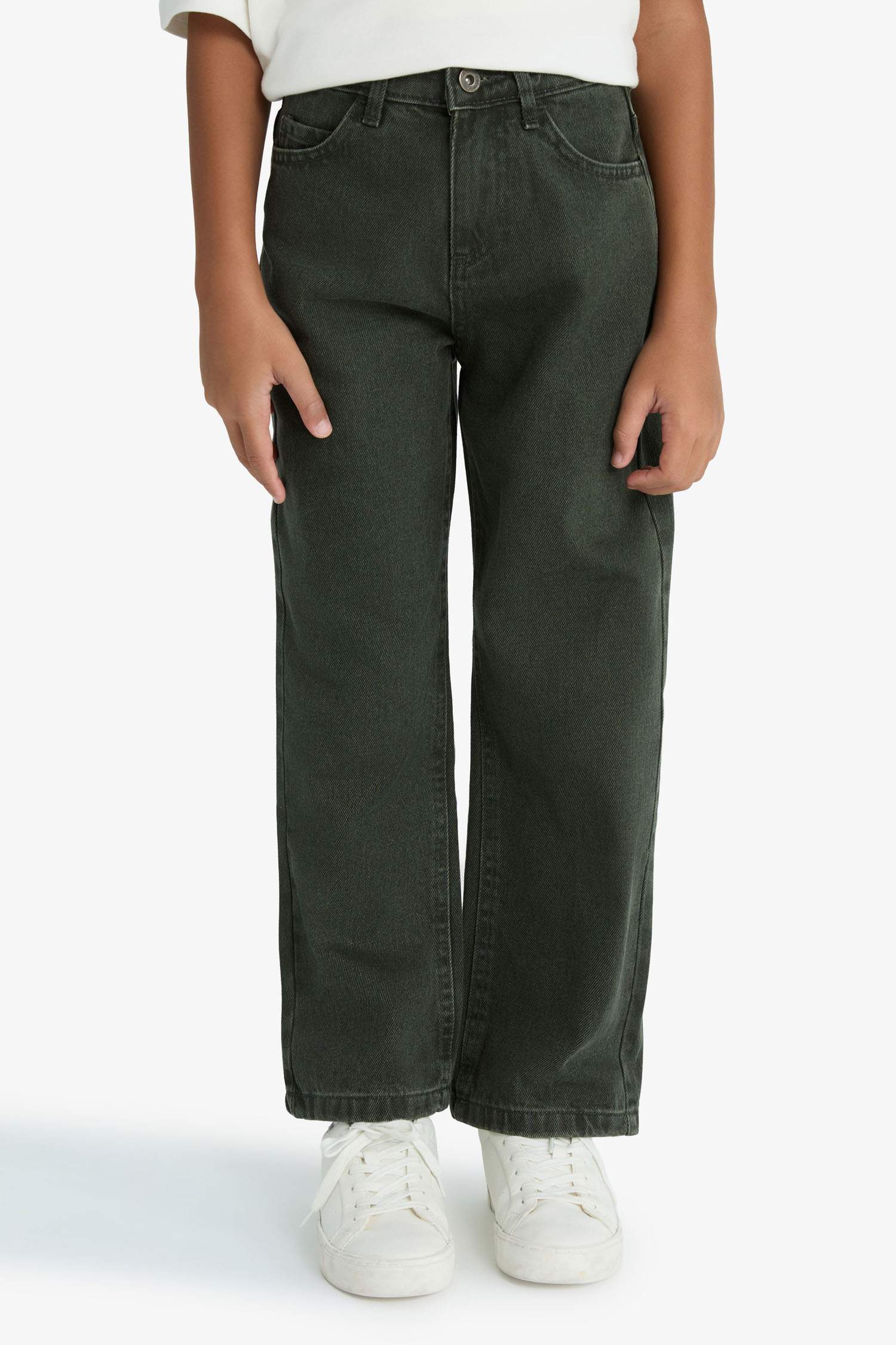 Erkek Çocuk Wide Leg Düz Paça Jean Pantolon