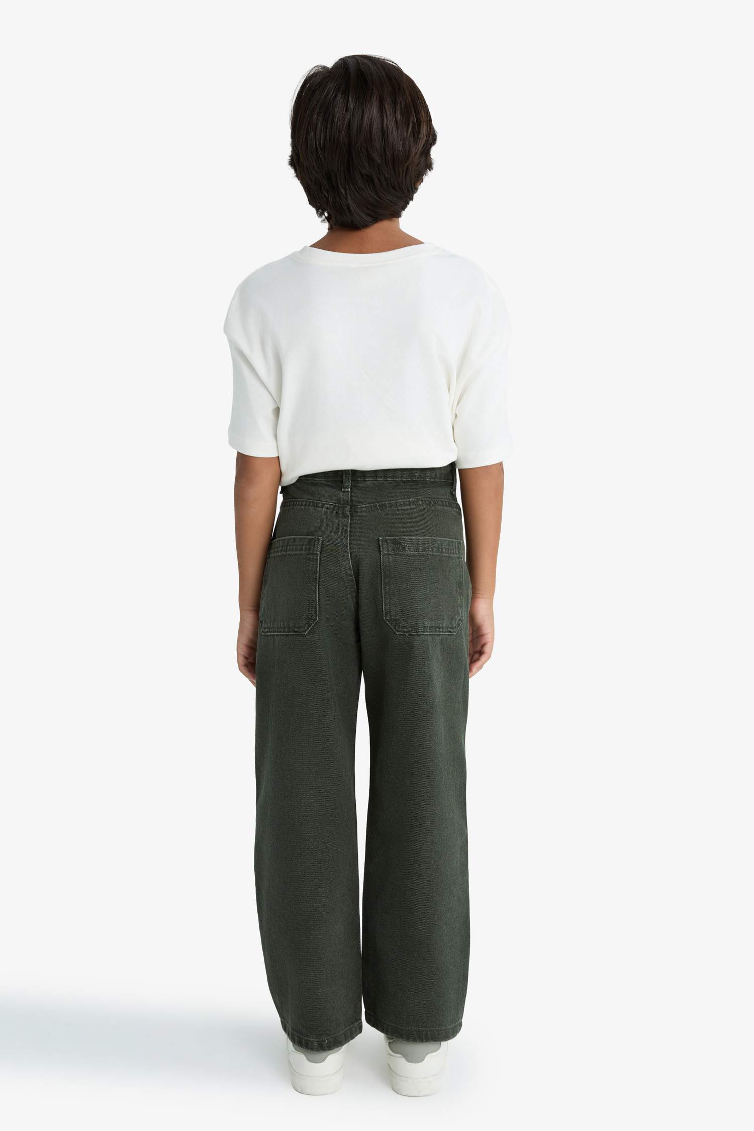 Erkek Çocuk Wide Leg Düz Paça Jean Pantolon