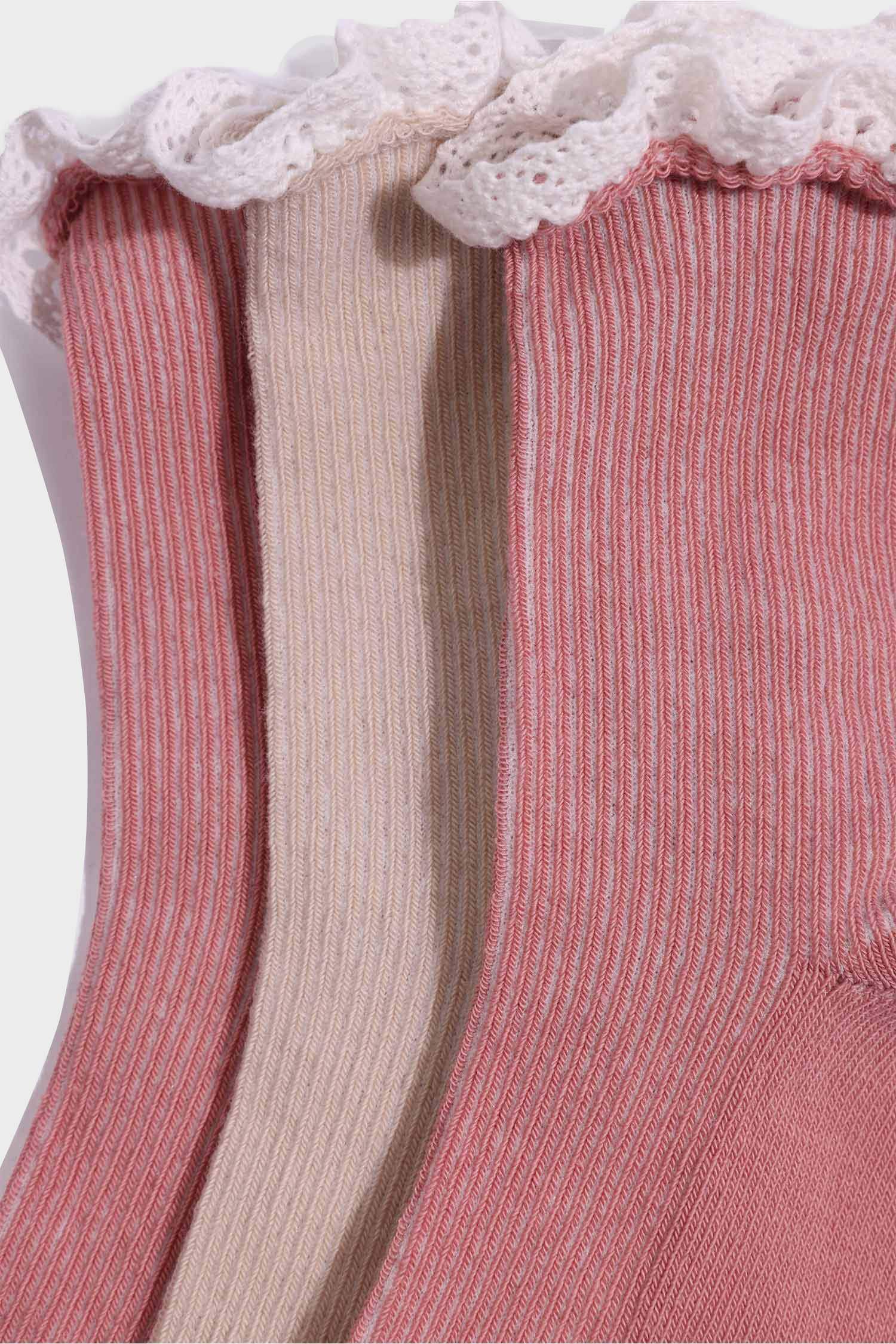 Lot de 2 paires de chaussettes en coton pour femme