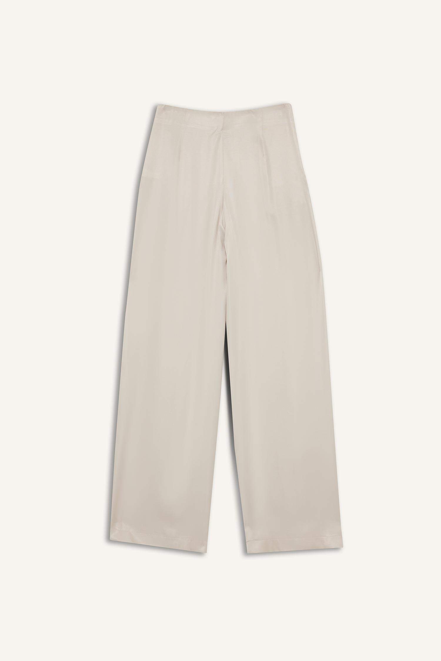 Regular Fit Cepli Bilek Boy Saten Pantolon