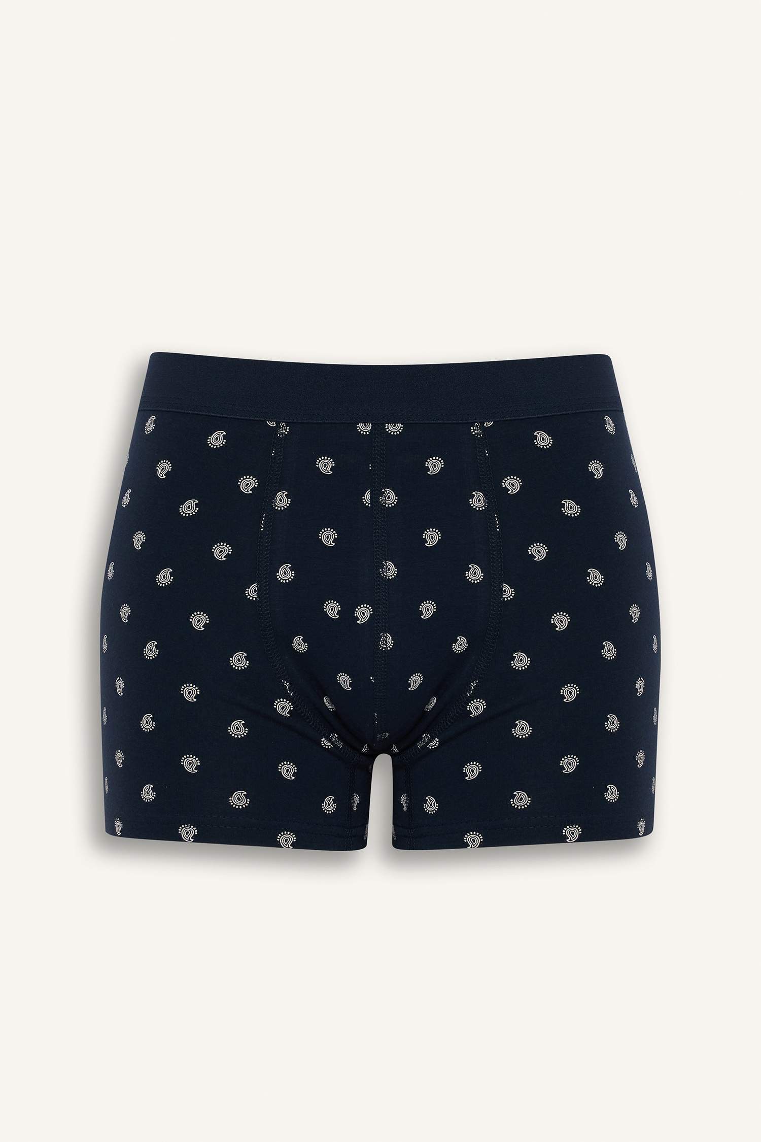 Regular Fit Şal Desenli 3'lü Boxer