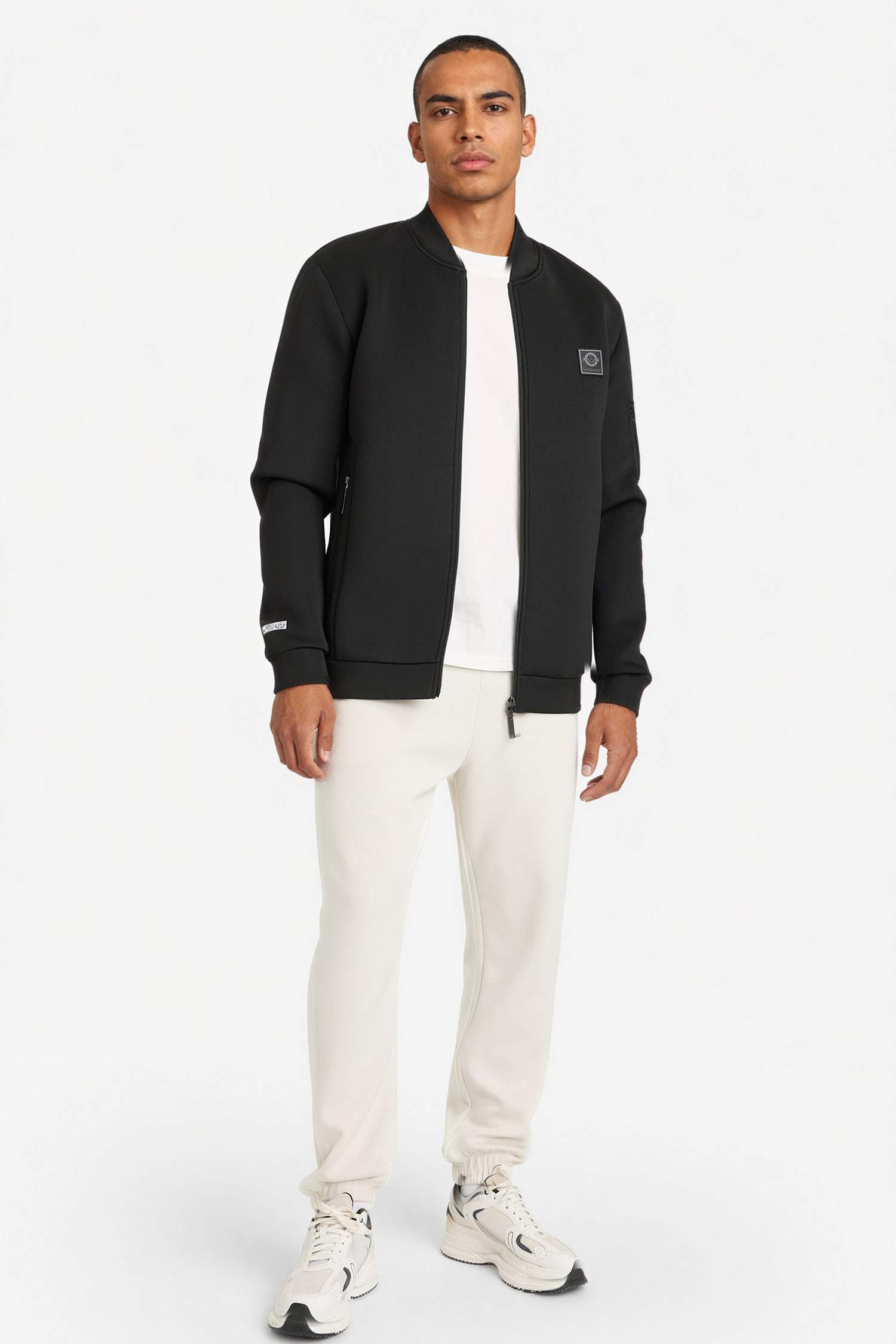 Slim Fit колледж жағалы бомбер кардиган