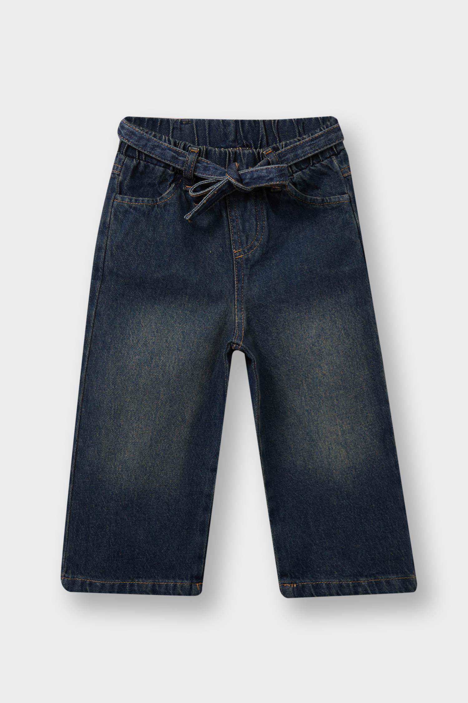 Kız Bebek Wide Leg Jean Pantolon