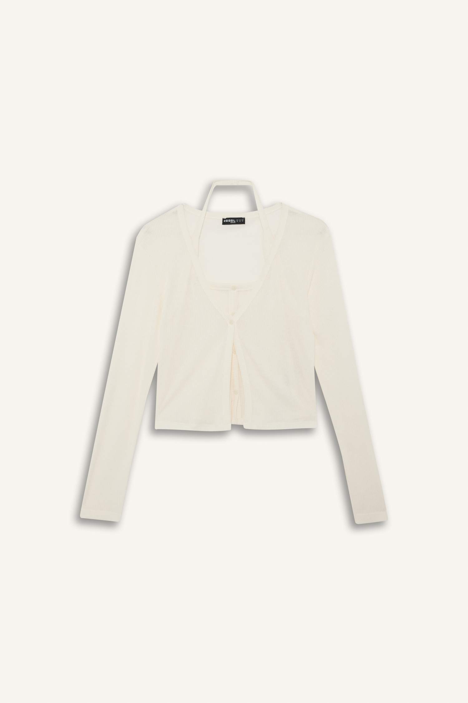 Coool Katmanlı Fitilli Kaşkorse Uzun Kollu Tişört