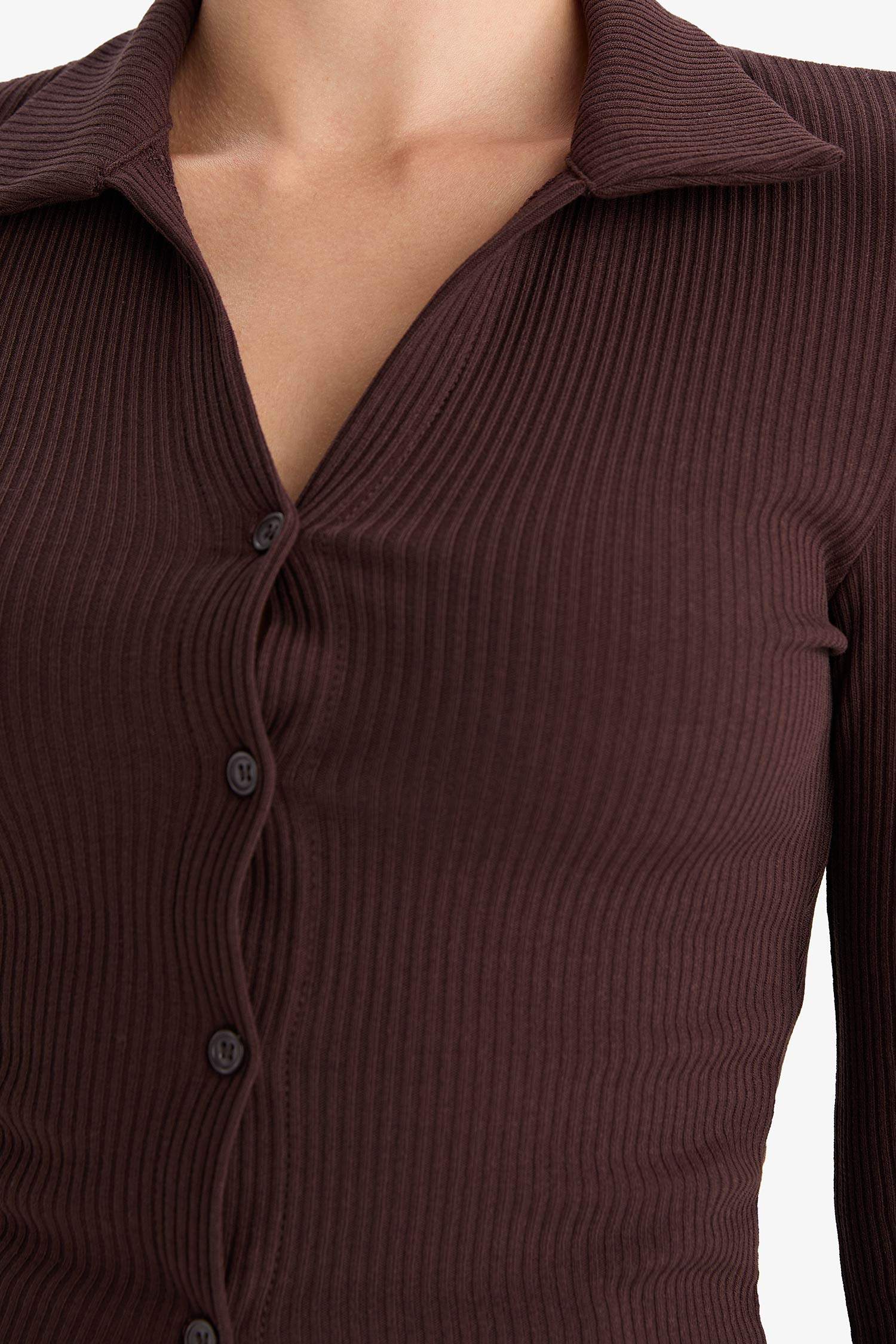 قميص سليم فيت مضلع مخصر بياخة بولو