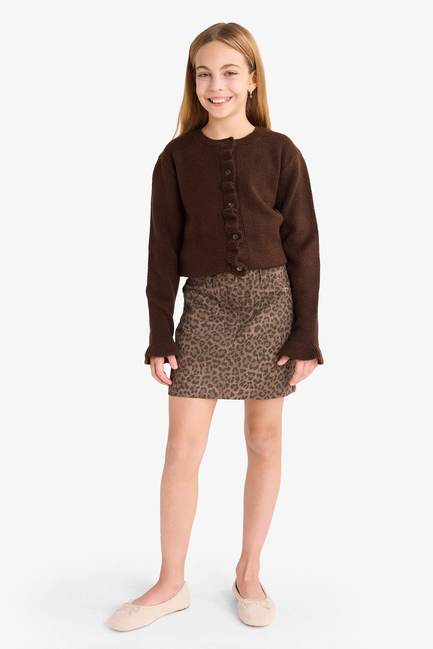 Regular Fit Crew Neck Cardigan