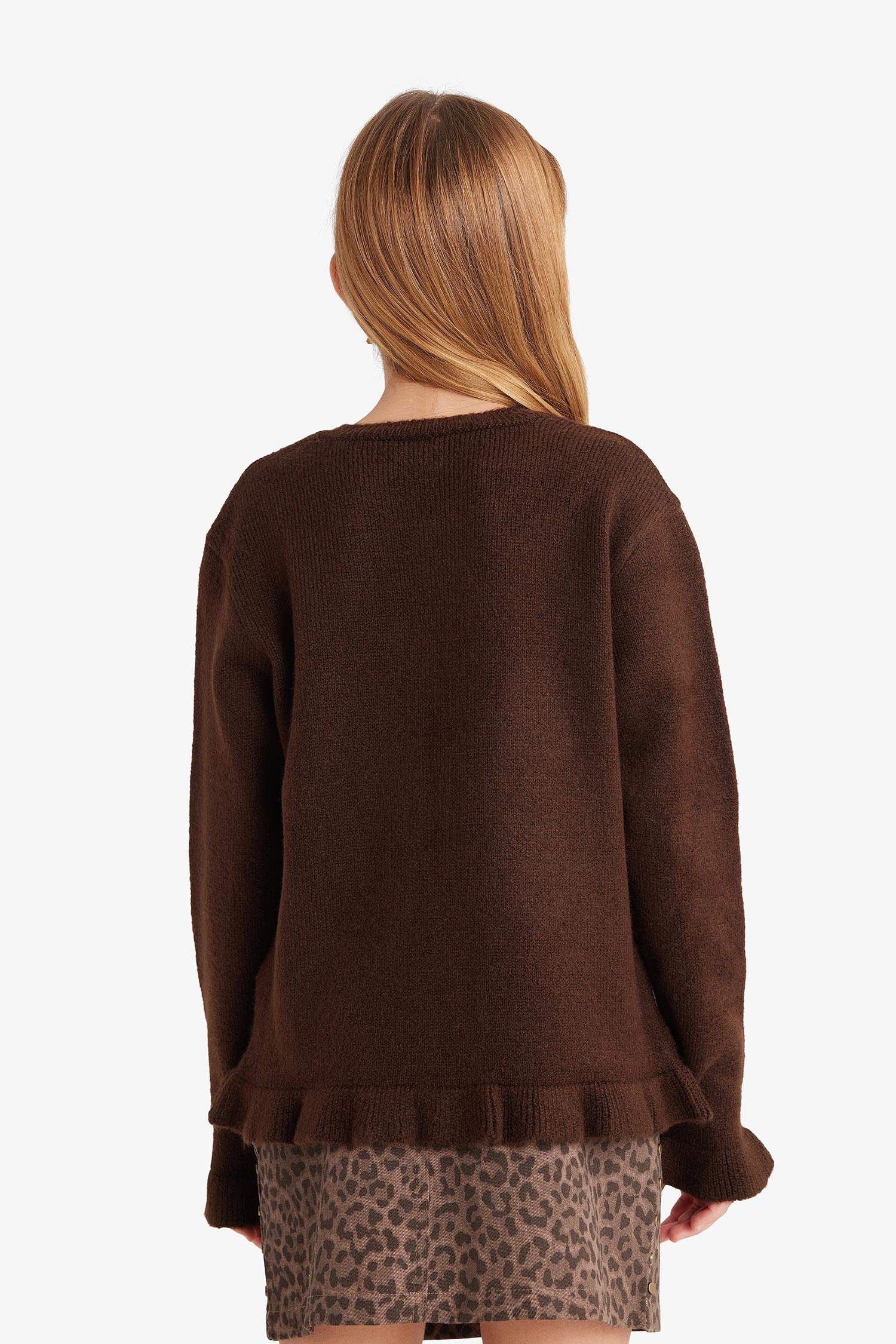 Regular Fit Crew Neck Cardigan