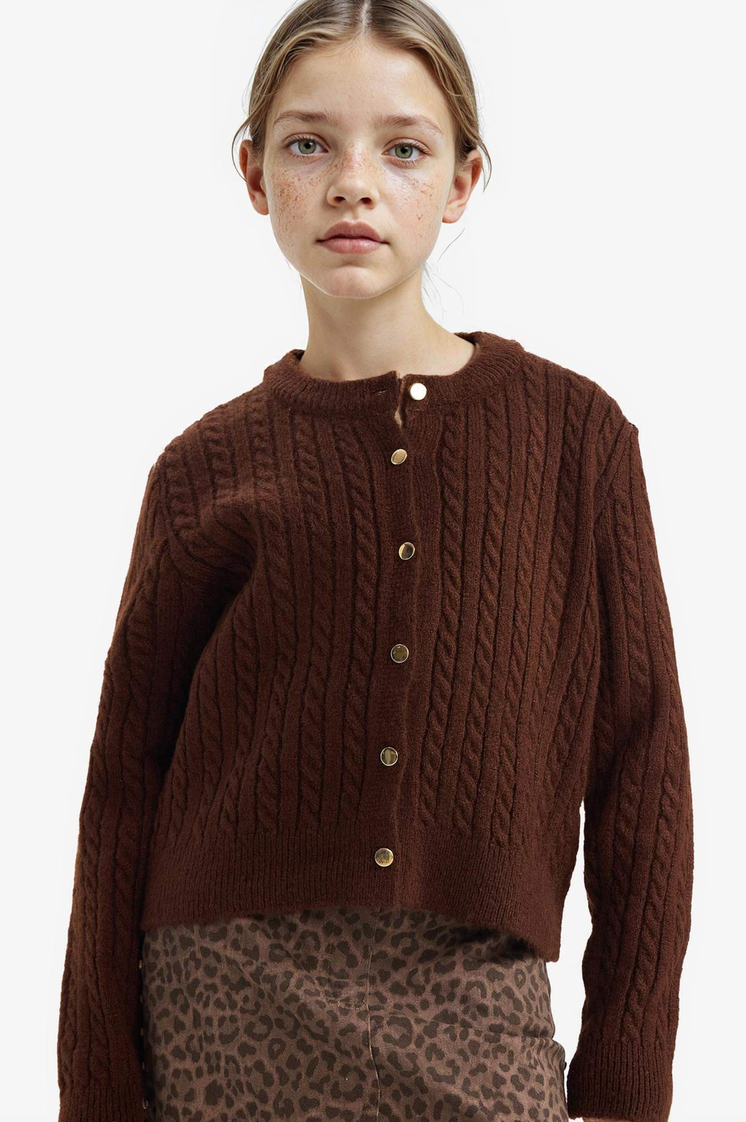 Regular Fit Crew Neck Cardigan