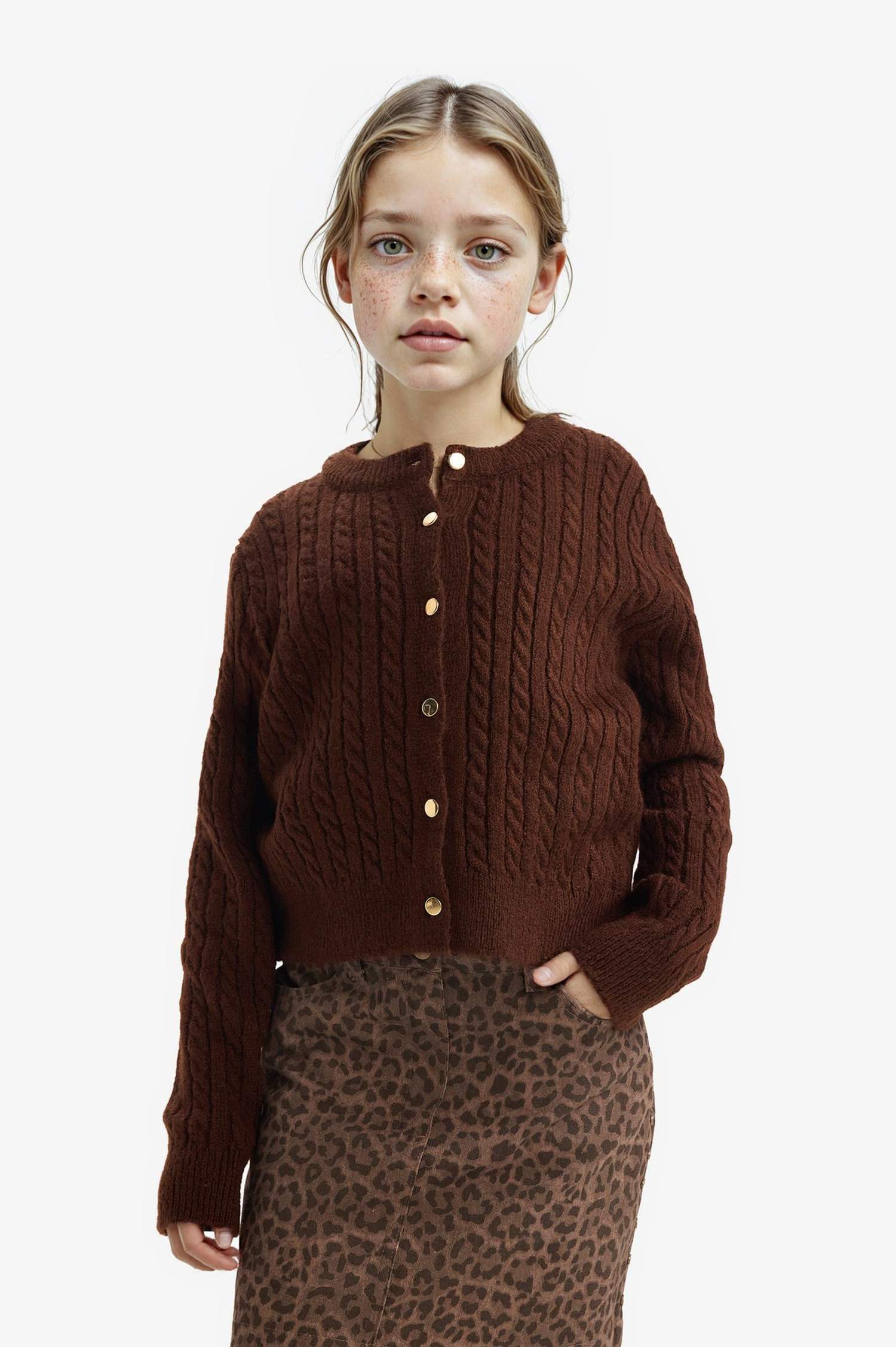 Regular Fit Crew Neck Cardigan