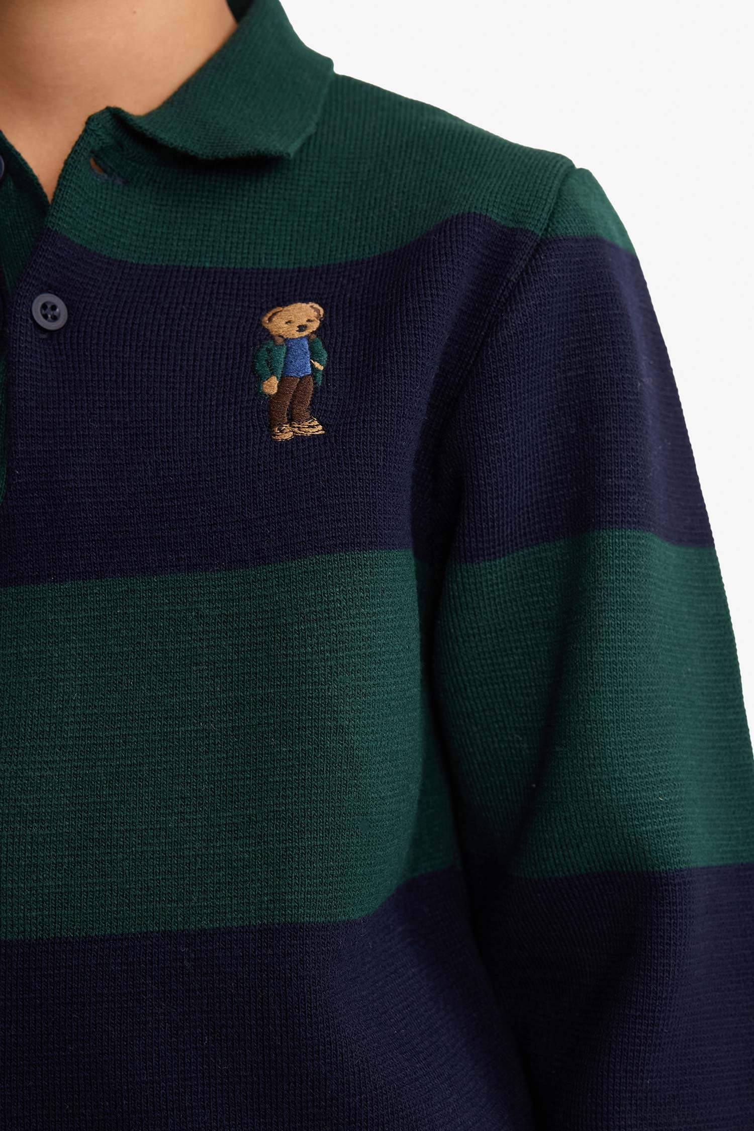 بلوفر تريكو اولادي قصة عادية بياقة بولو