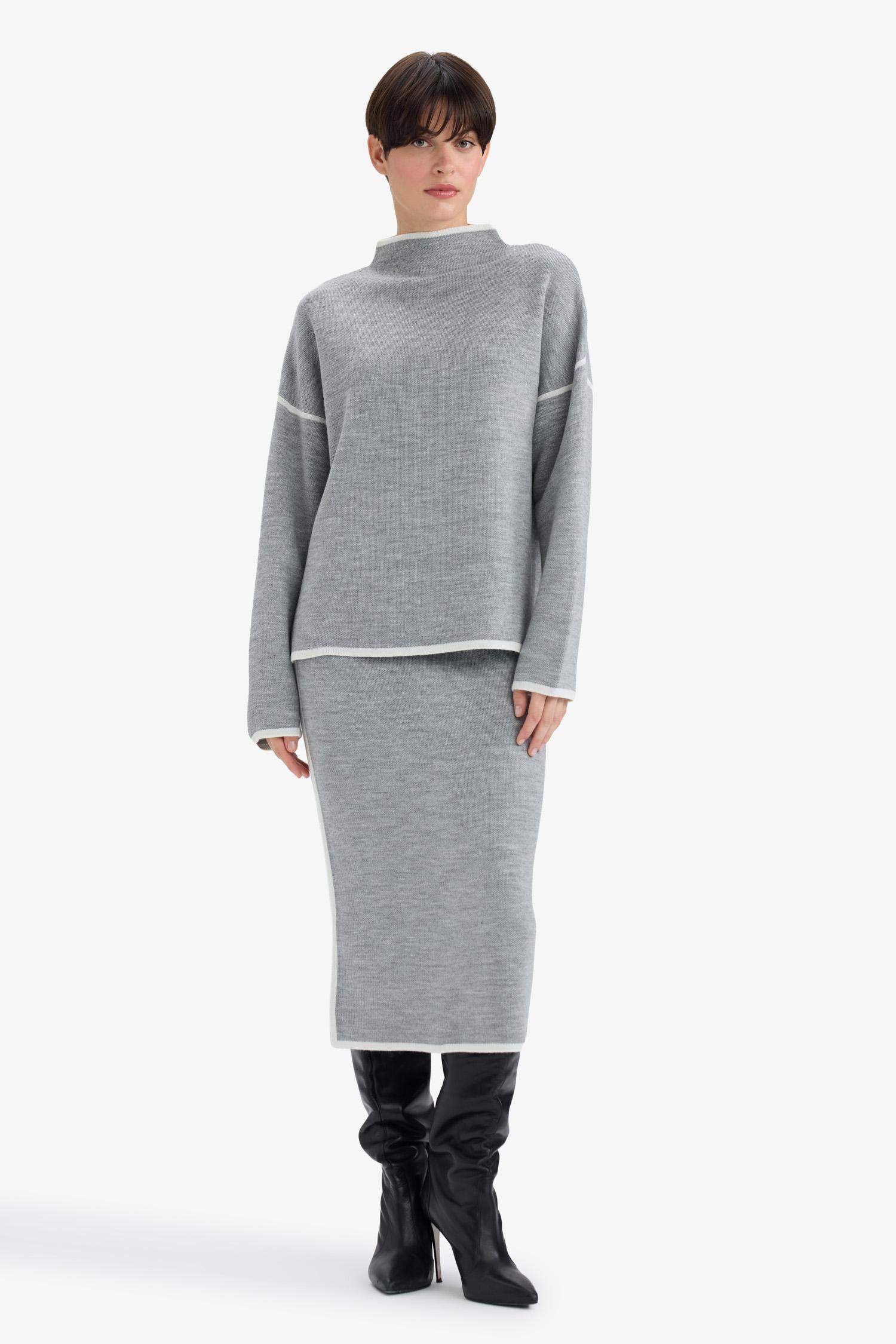 Oversize Fit Half Turtleneck Knitwear Pullover
