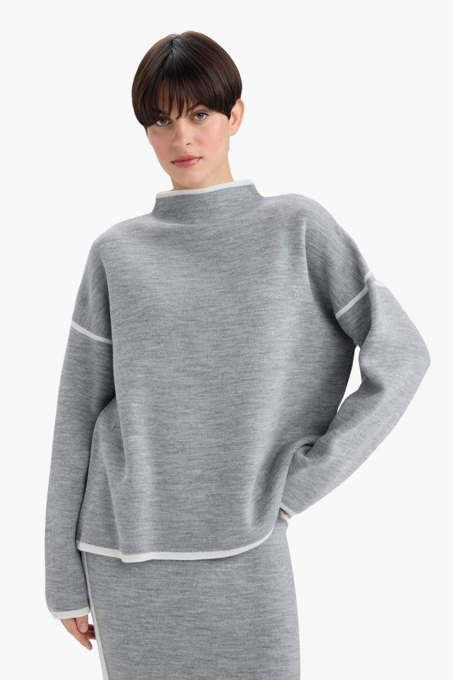 Oversize Fit Half Turtleneck Knitwear Pullover