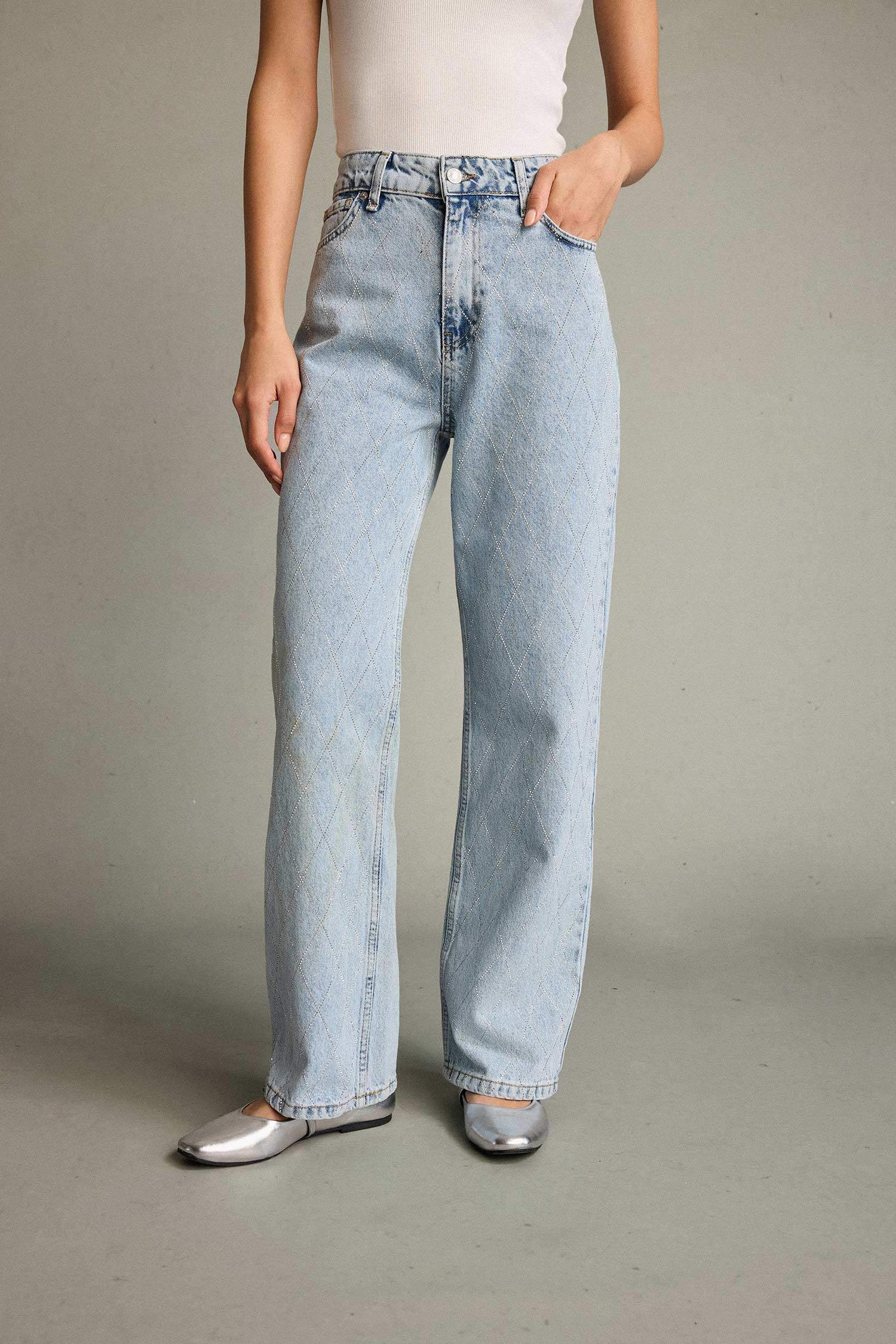 Relax Fit Geniş Bol Paça Jean Pantolon