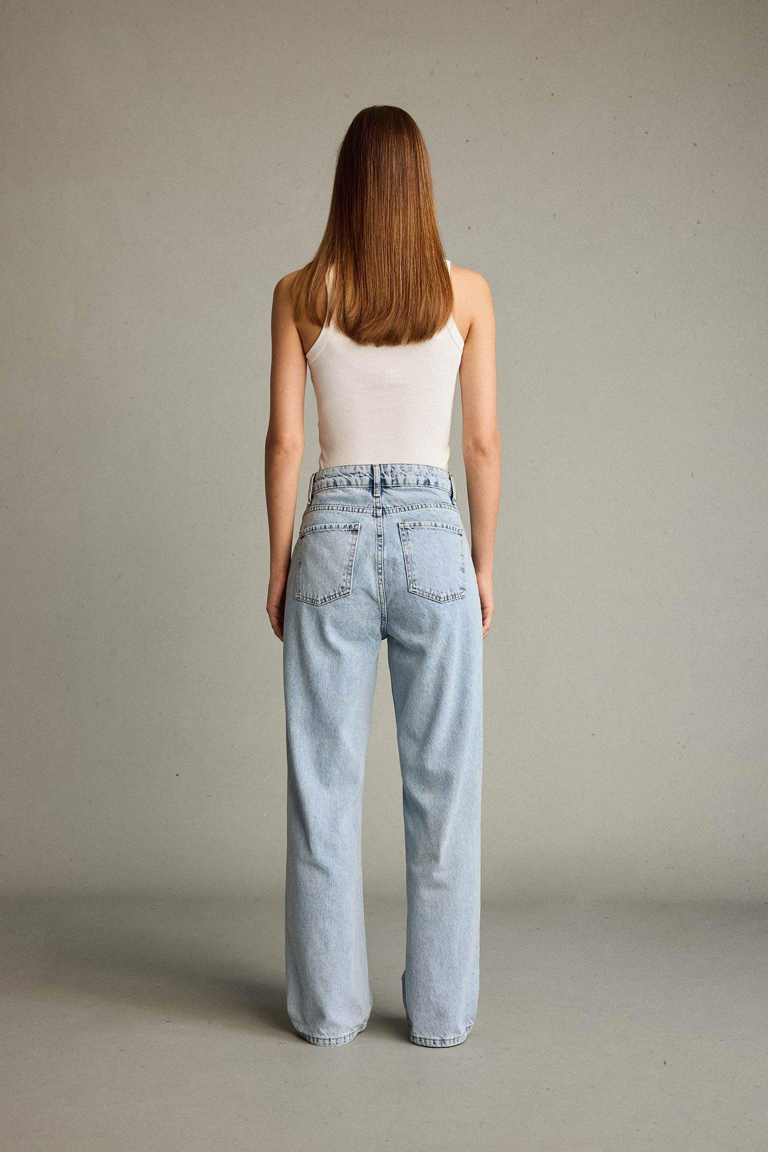 Relax Fit Geniş Bol Paça Jean Pantolon