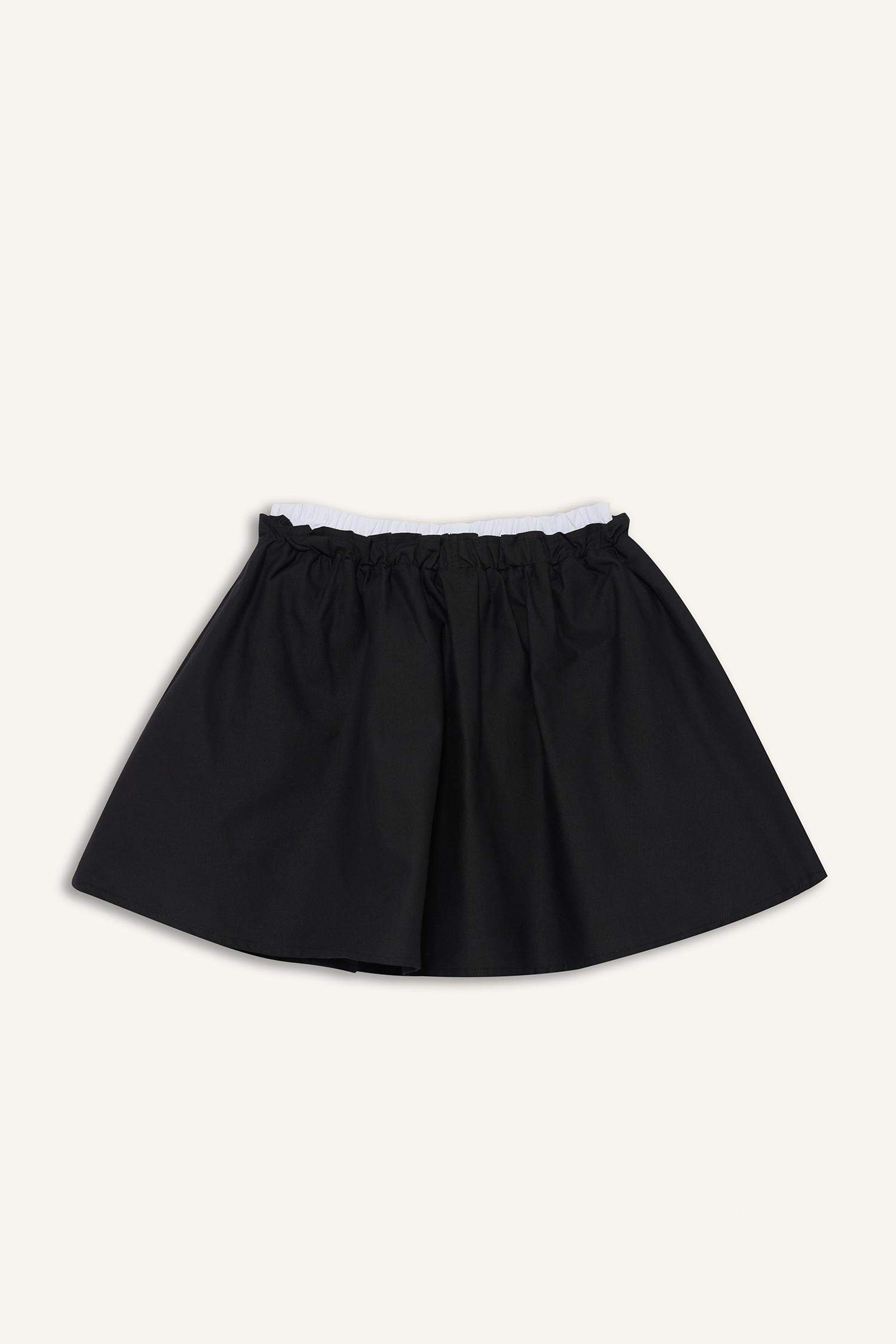 Kız Çocuk Beli Lastikli Twill Etek