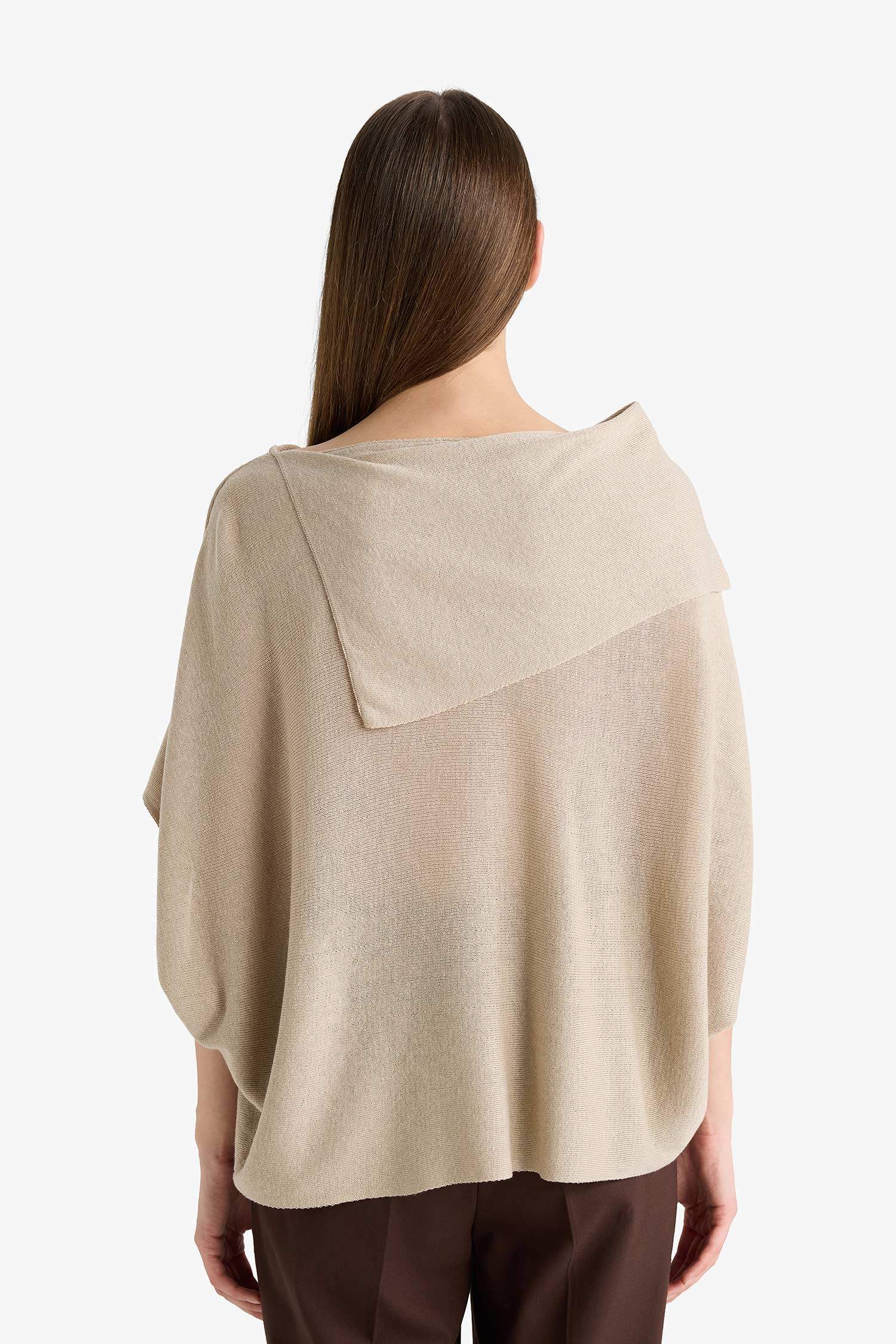 Oversize Fit Boat Collar Knitwear Pullover