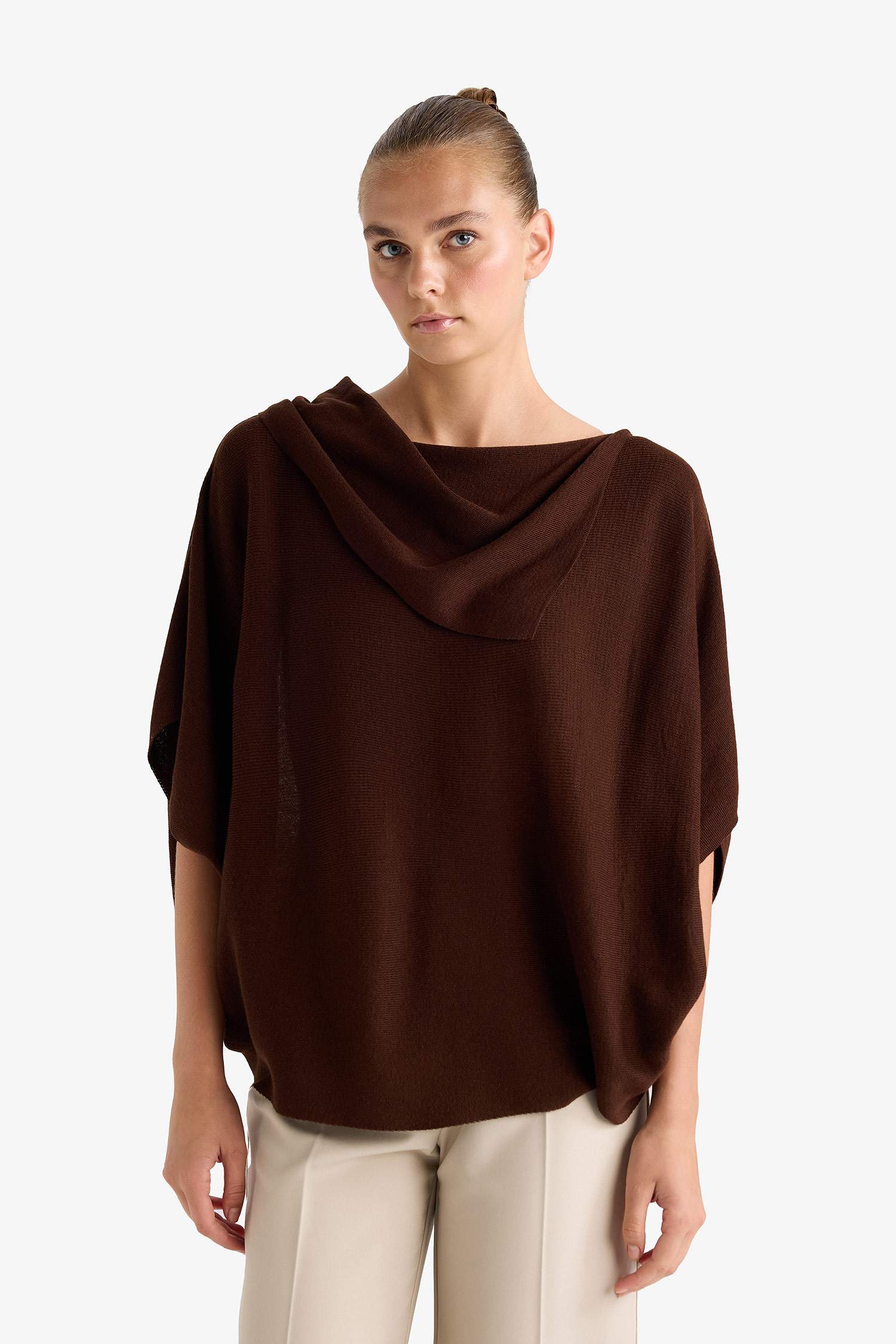 بلوز صوف اوفر سايز بياخة عريضة