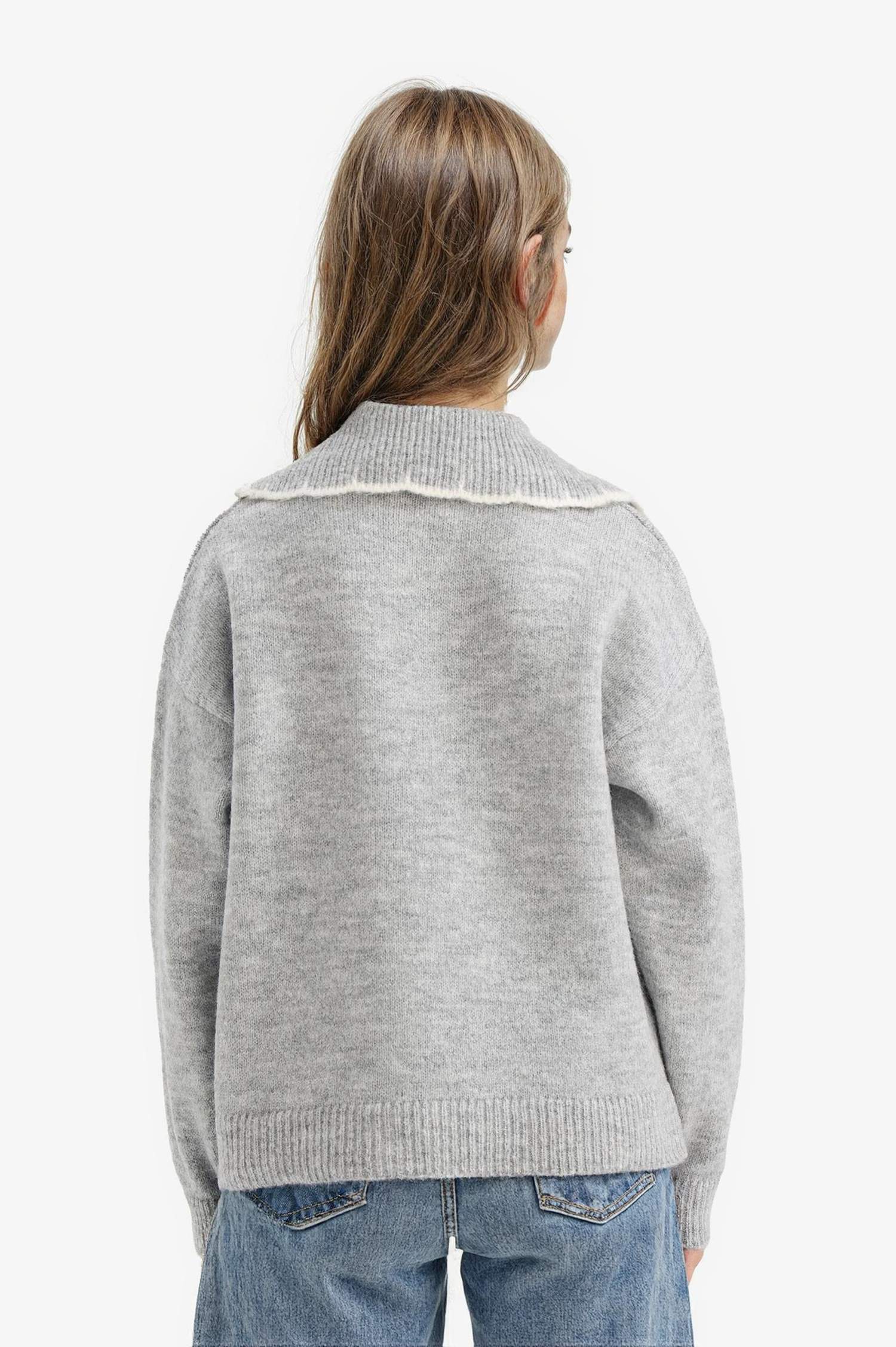 Girl Regular Fit Polo Collar Knit Pullover