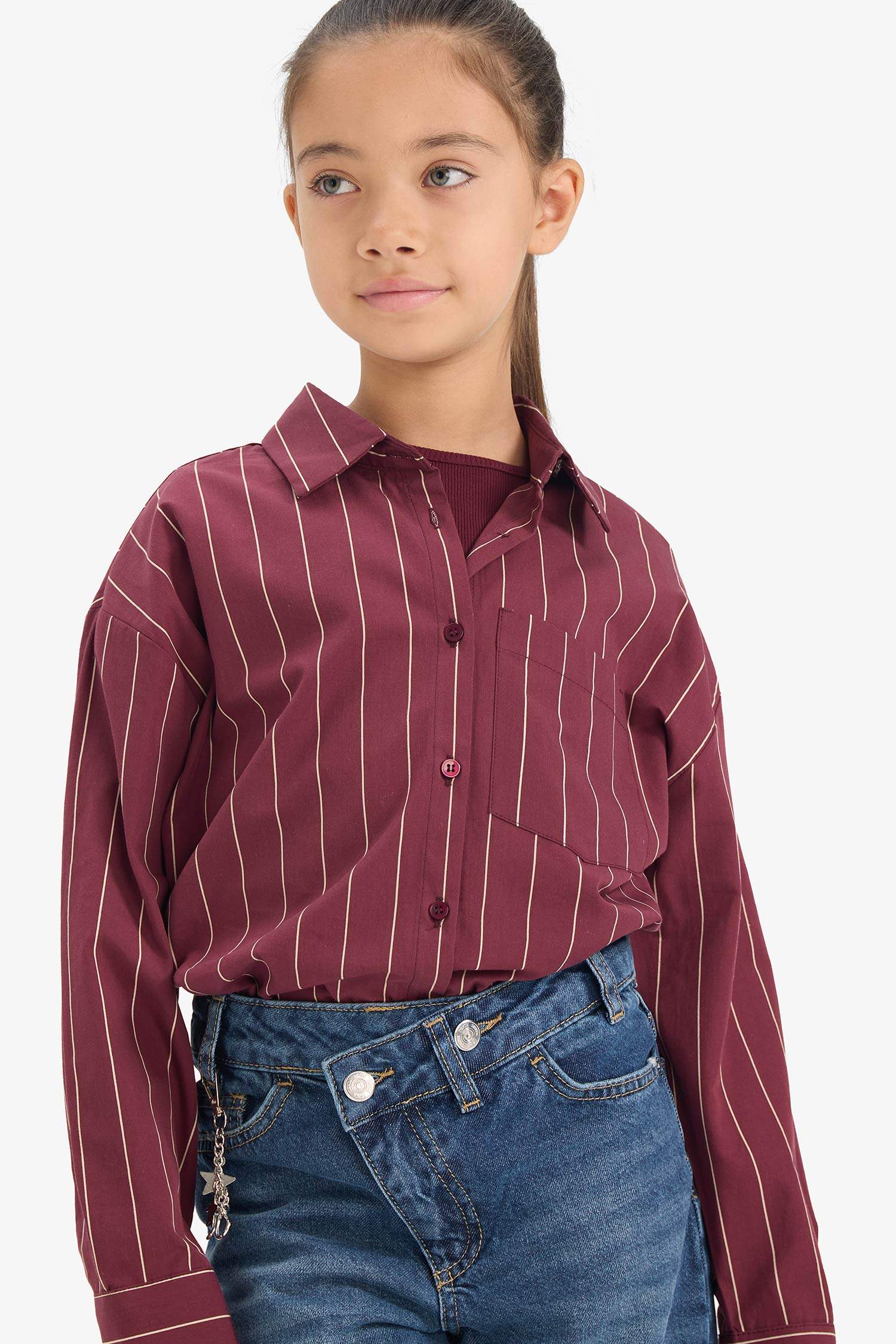 Girl Regular Fit Long Sleeve Shirt and T-shirt