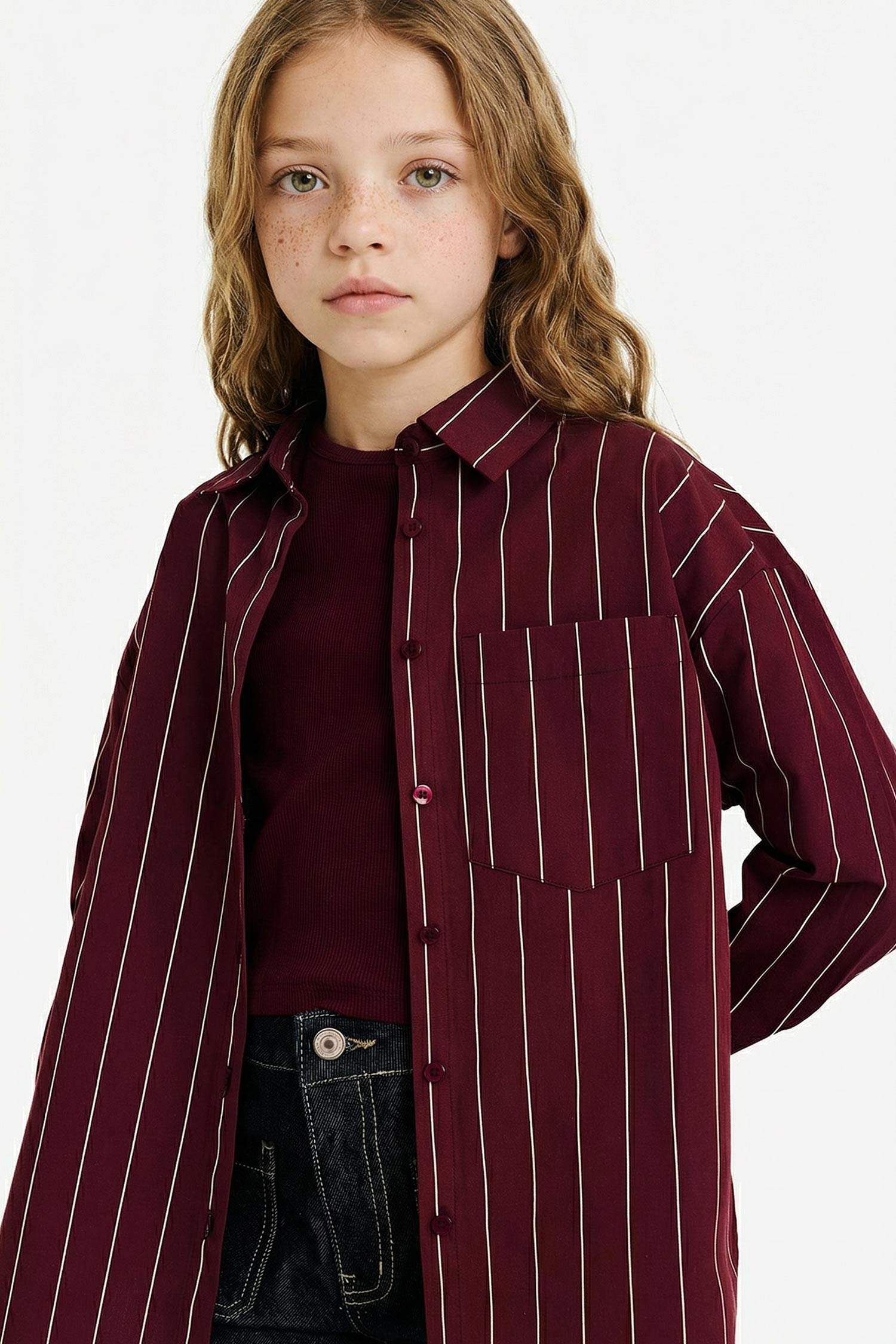 Girl Regular Fit Long Sleeve Shirt and T-shirt