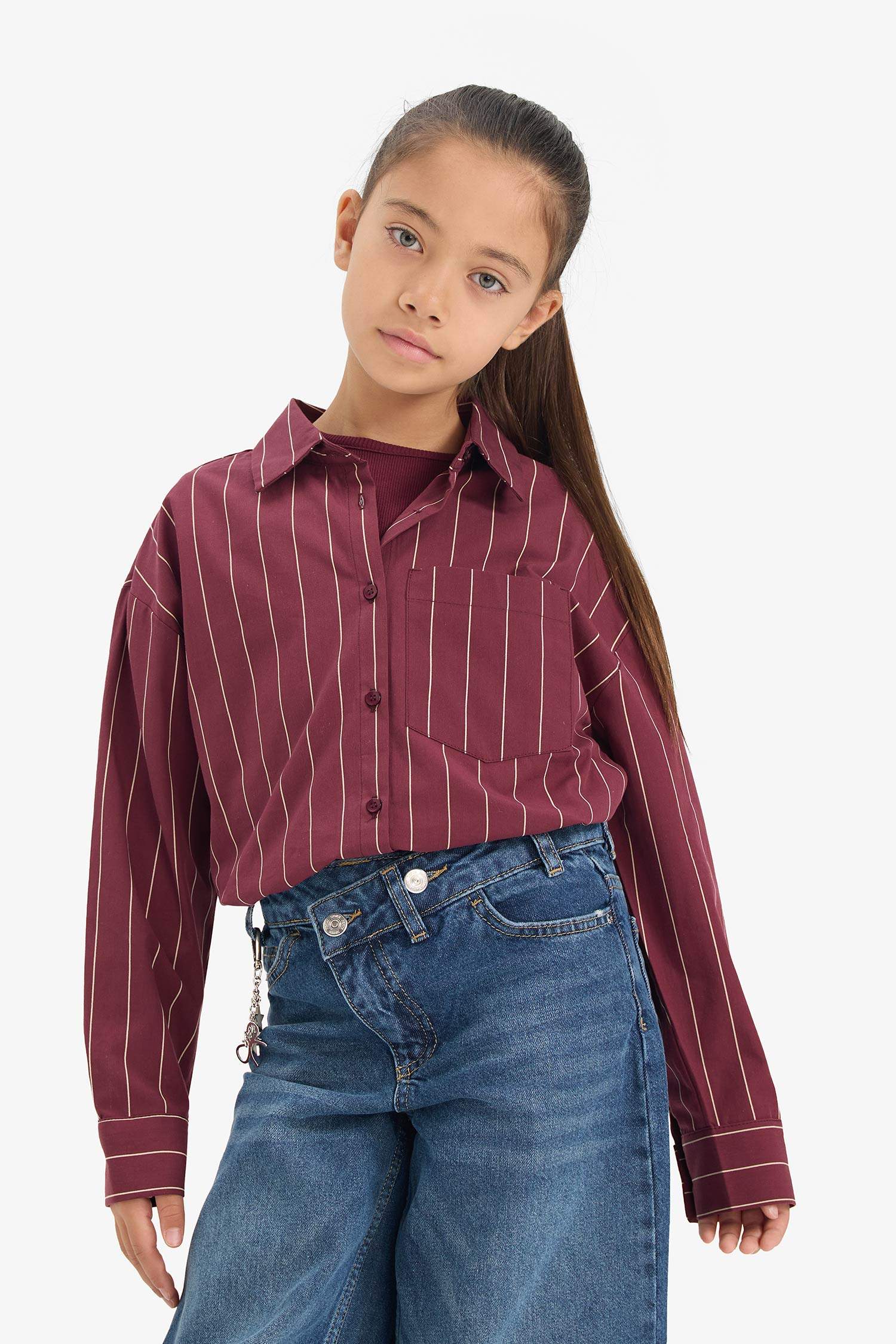 Girl Regular Fit Long Sleeve Shirt and T-shirt