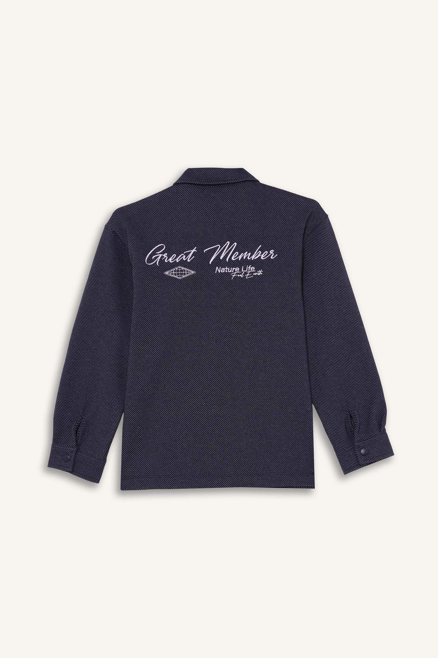 Erkek Çocuk Nakışlı Uzun Kollu Gömlek