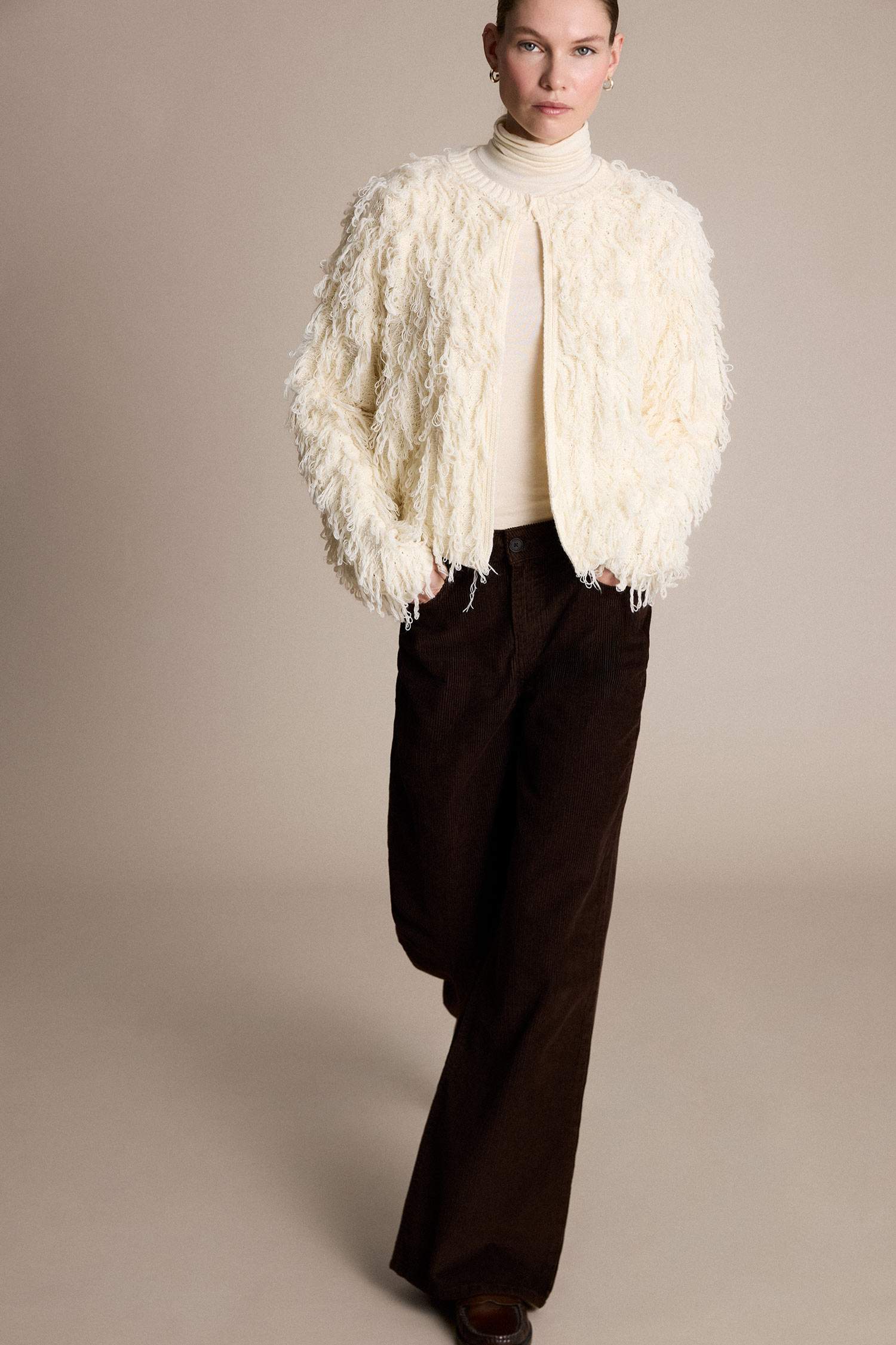 Wide Leg High Waist Velvet Trousers