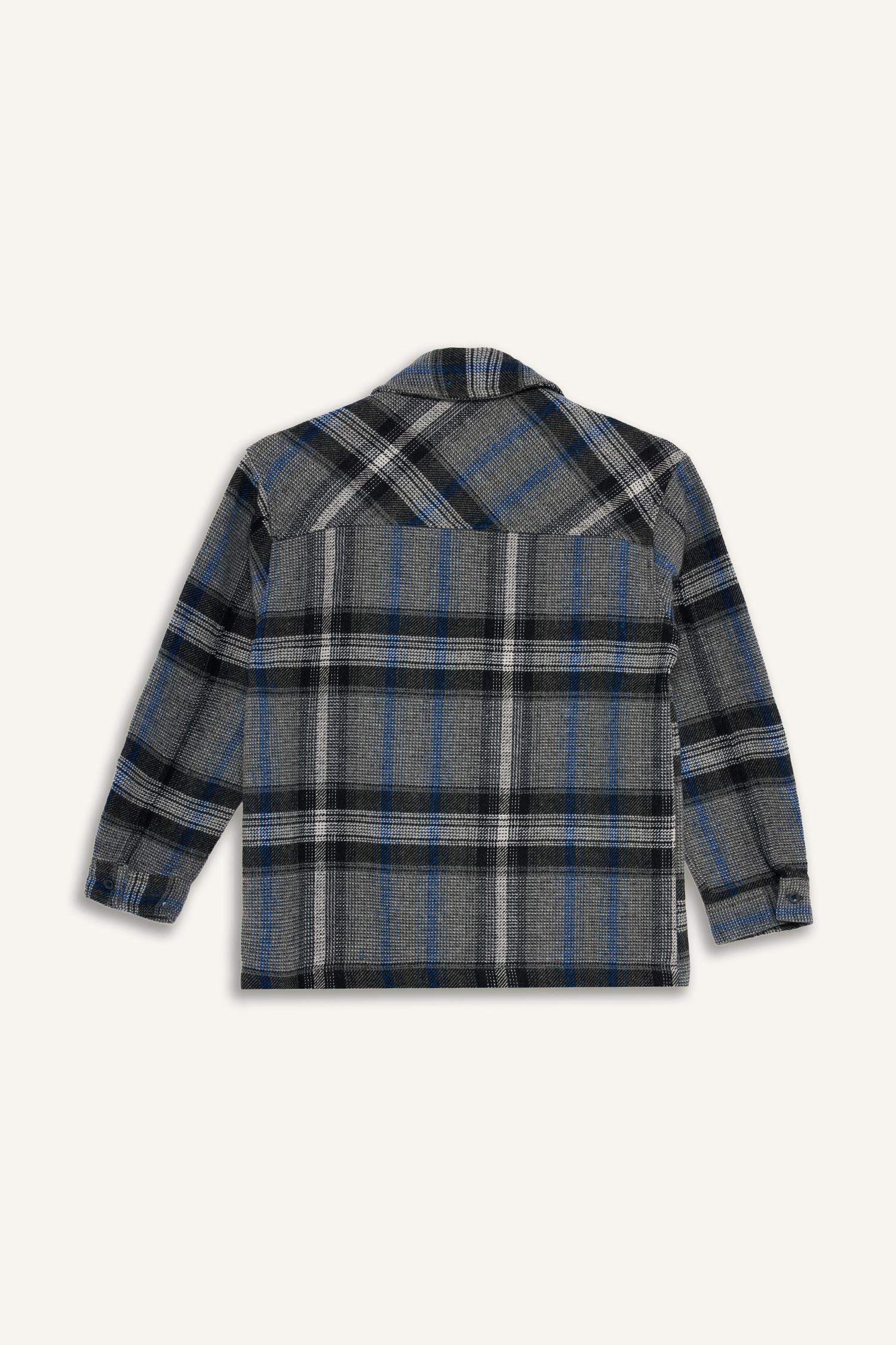 قميص كاروهات ولادي فلانيل بياخة بولو