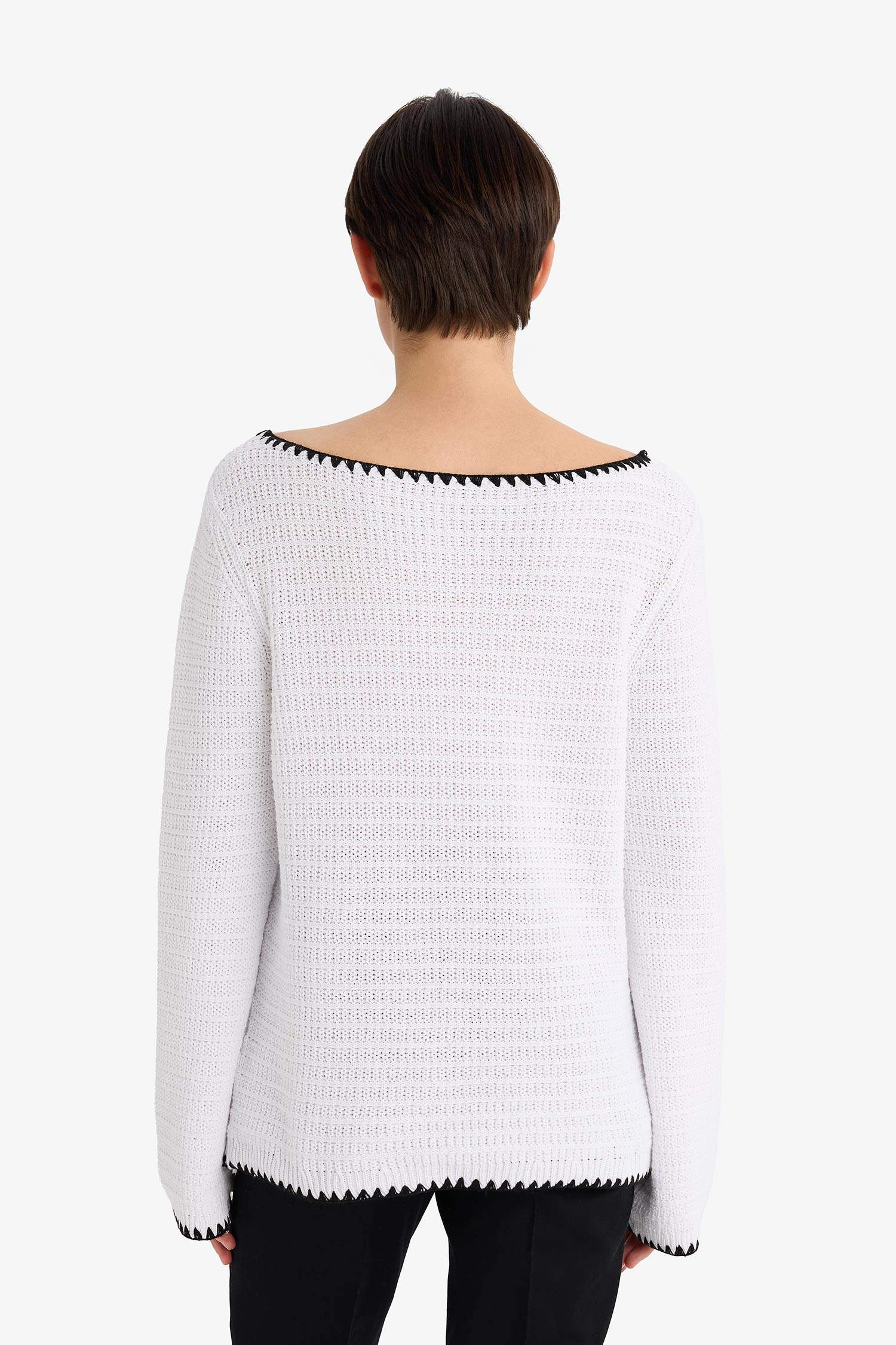 Regular Fit Boat Collar Knitwear Pullover