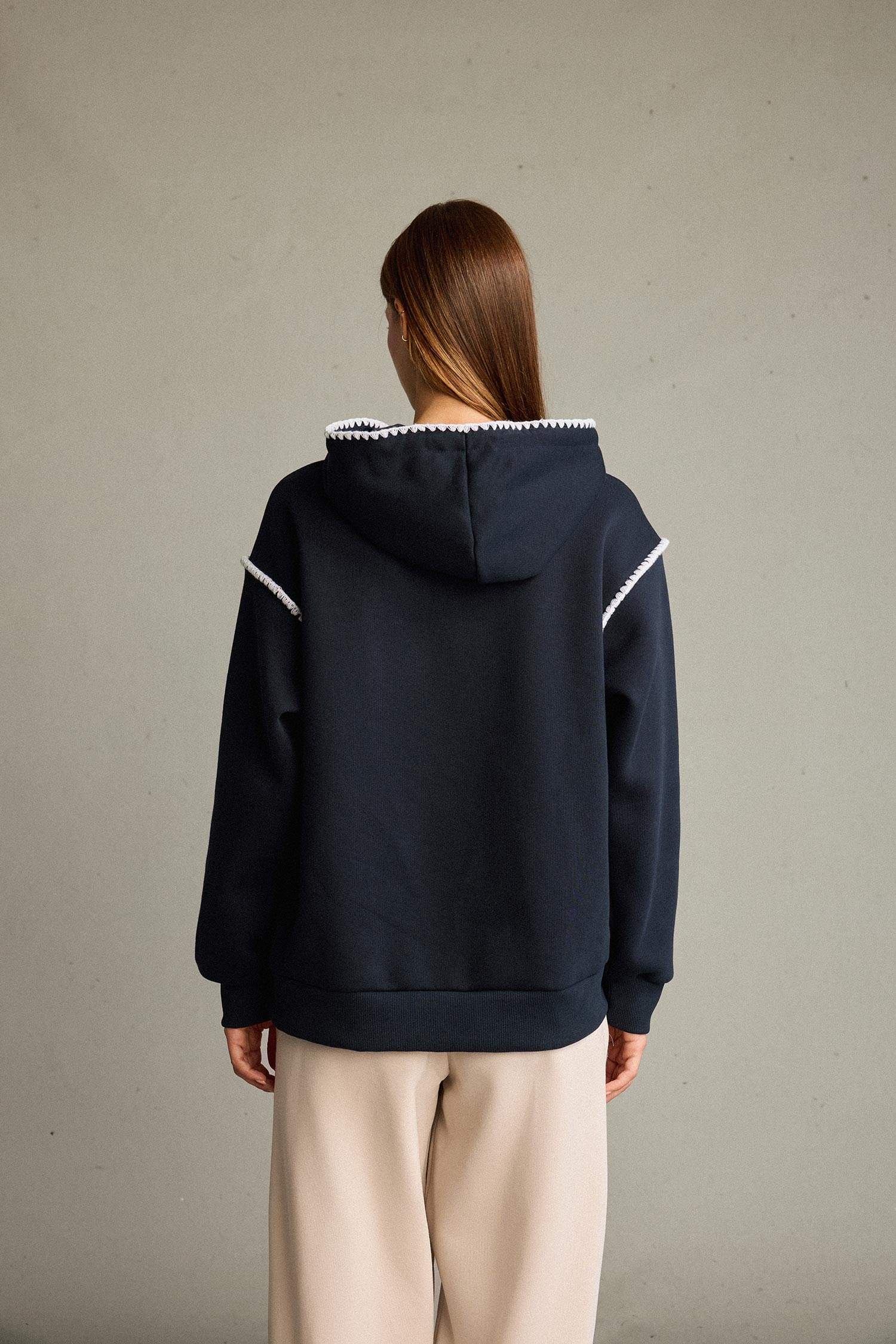 Overshirt Fit Kapüşonlu Sweatshirt