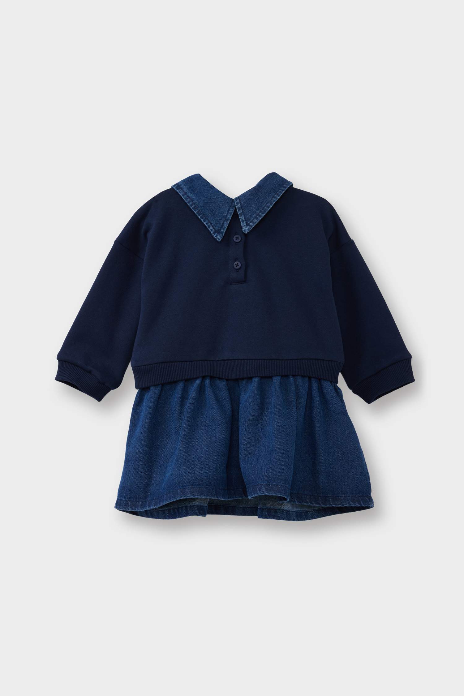 فستان بيبي بناتي قماش خفيف قصة عادية كم طويل