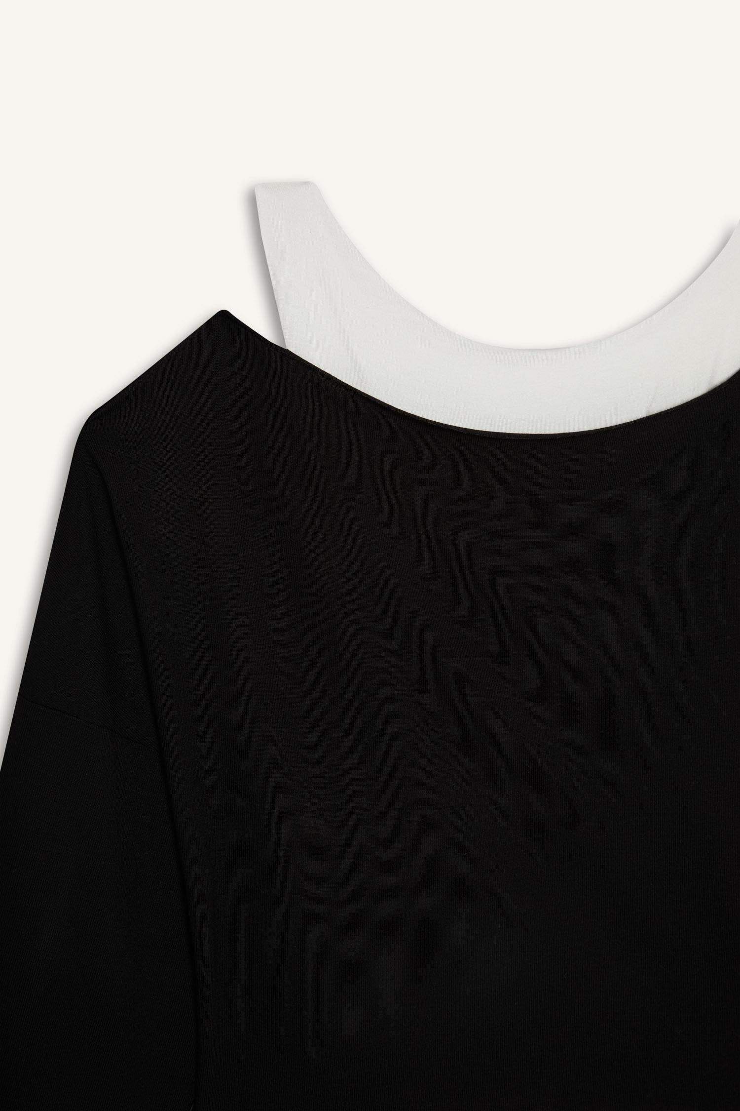 Regular Fit Kayık Yaka Modal Sweatshirt