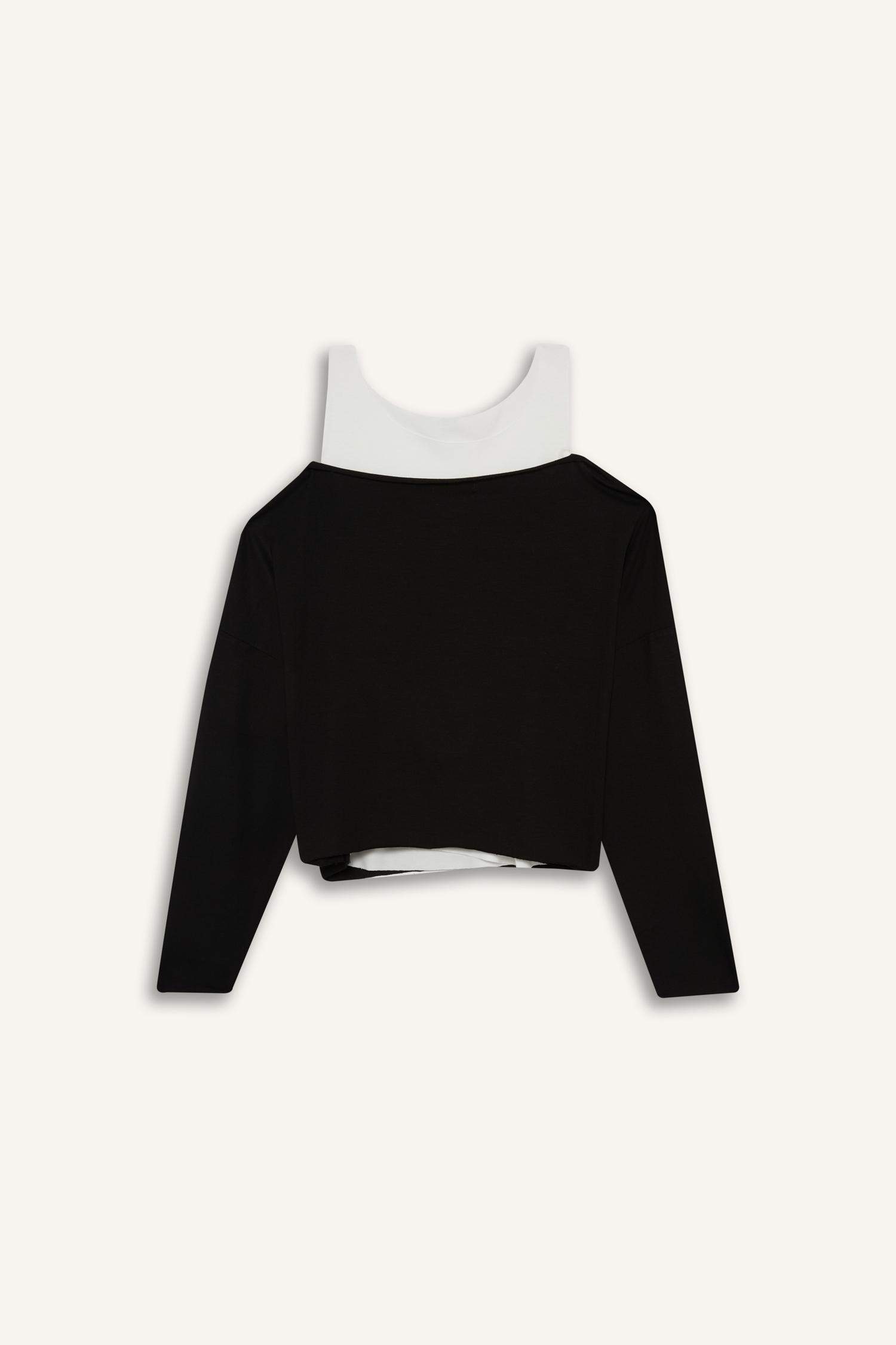 Regular Fit Kayık Yaka Modal Sweatshirt