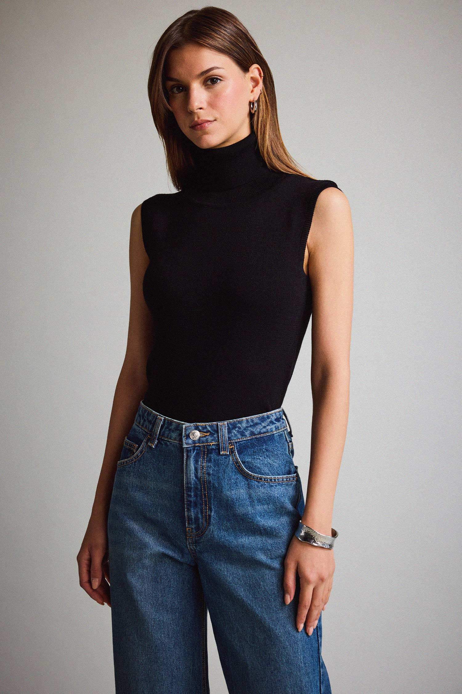Turtleneck Tank Top