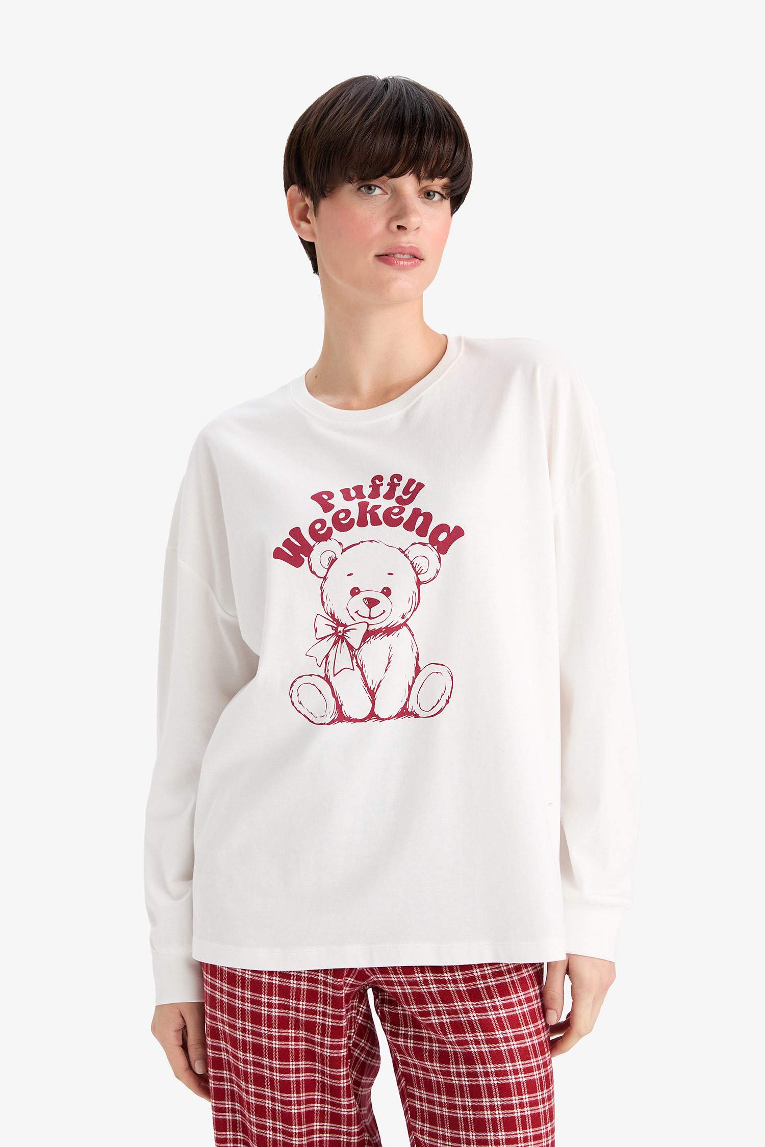 Regular Fit Crew Neck Knitted Tops